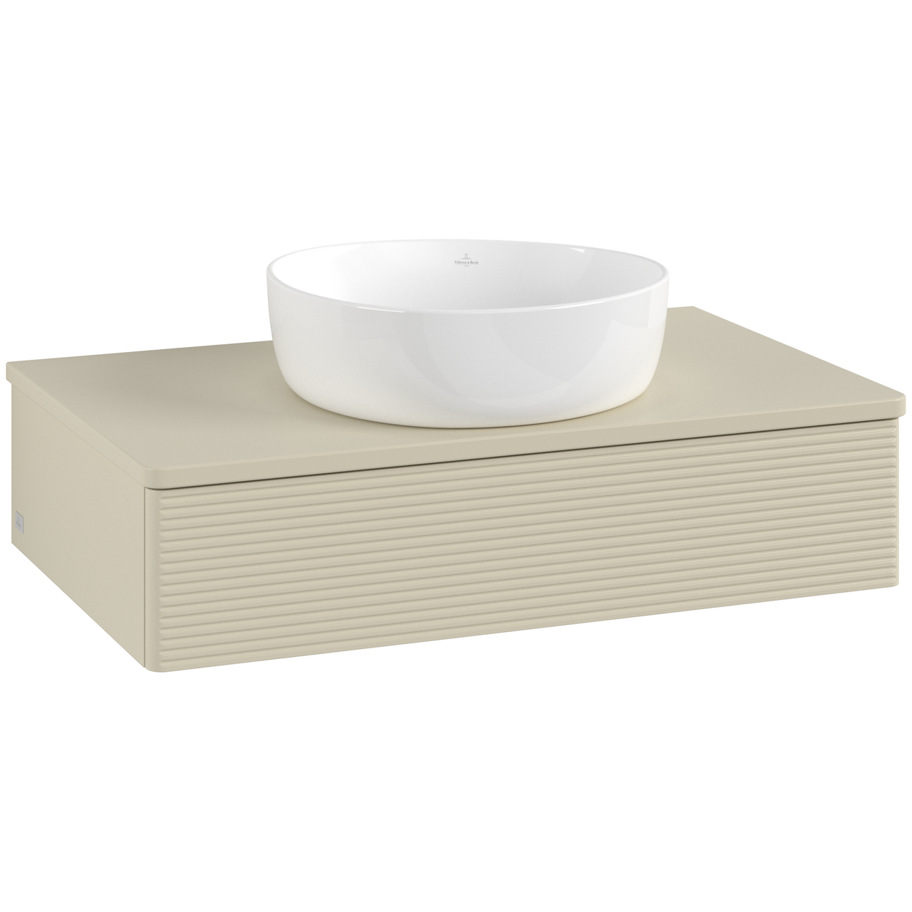 V&B ANTAO SERVANTSKAP 1 SKUFF RILLET 800X190X500 U/KRANHULL SILKEGRÅ