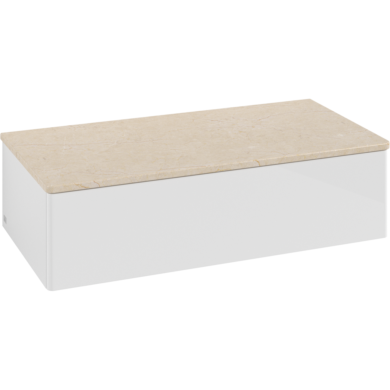 V&B ANTAO SIDESKAP 1 SKUFF GLATT 1000X268X500 HVIT/CRÉME | Megaflis.no