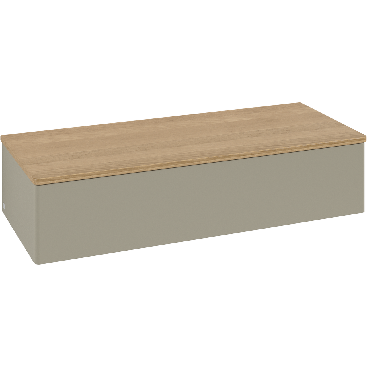 V&B ANTAO SIDESKAP 1 SKUFF GLATT 1200X268X500 STENGRÅ/EIK