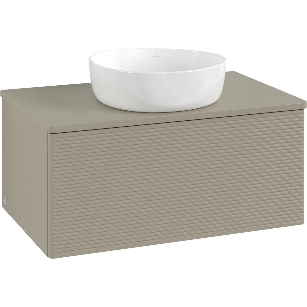 V&B ANTAO SERVANTSKAP 1 SKUFF RILLET 800X360X500 U/KRANHULL M/LYS STENGRÅ