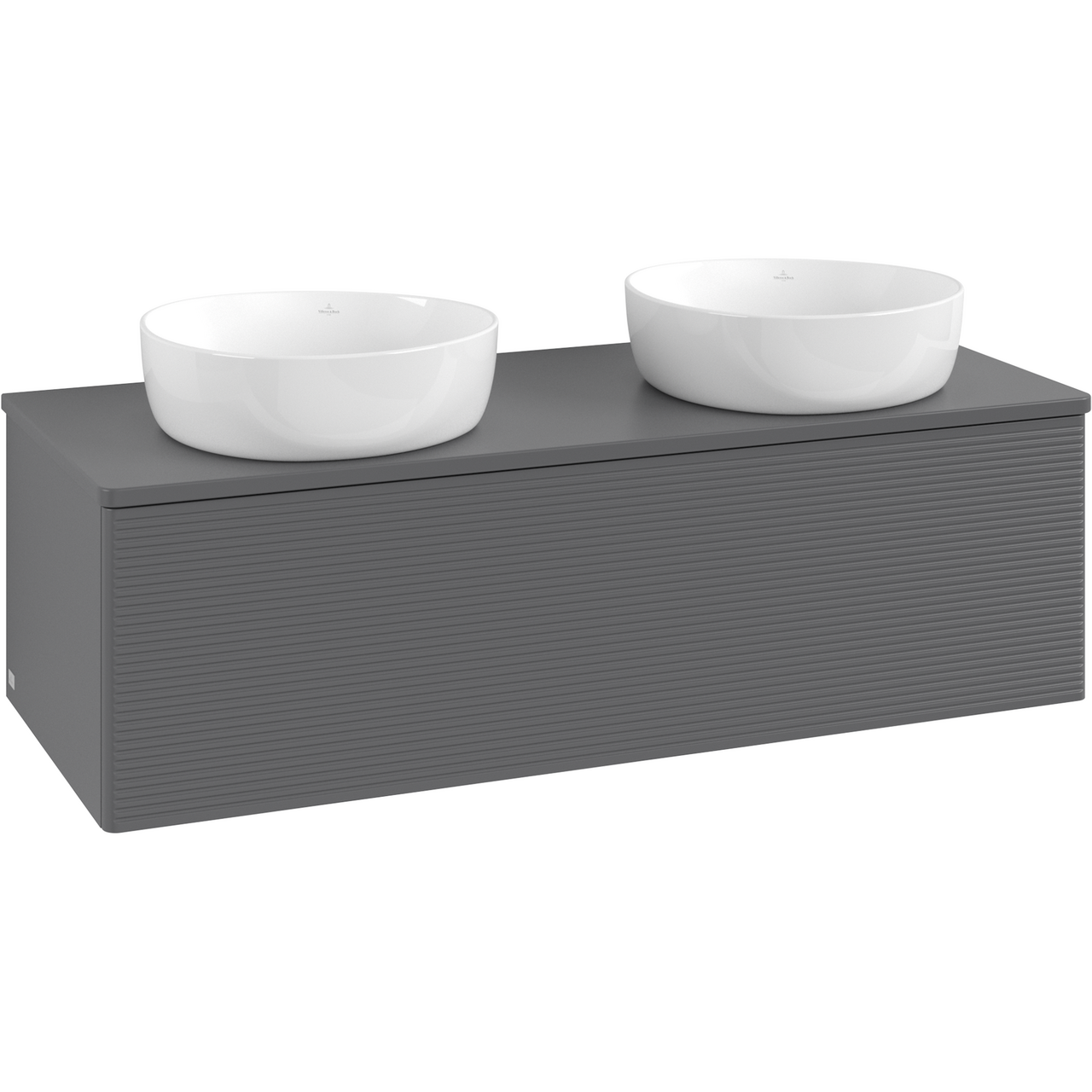V&B ANTAO SERVANTSKAP 1 SKUFF RILLET 1200X360X500 FOR 2 SERV. U/KRANHULL M/LYS ANTRASITT