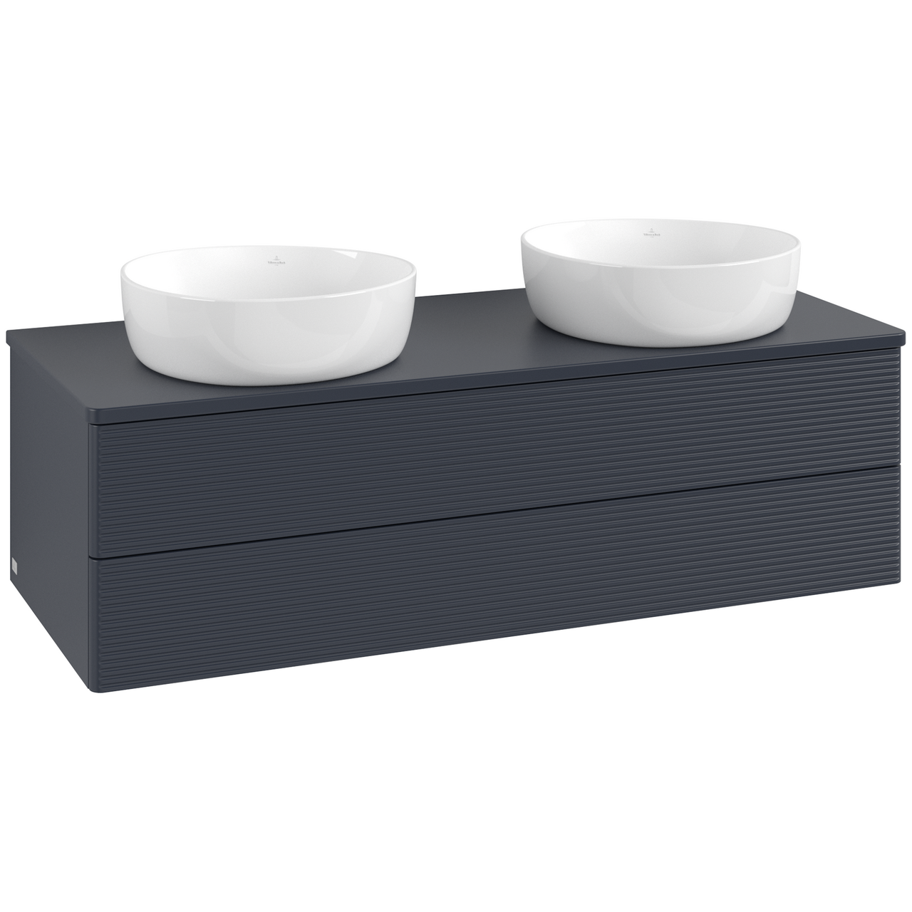 V&B ANTAO SERVANTSKAP 2 SKUFFER RILLET 1200X360X500 FOR 2 SERV. M/KRANHULL BLÅ