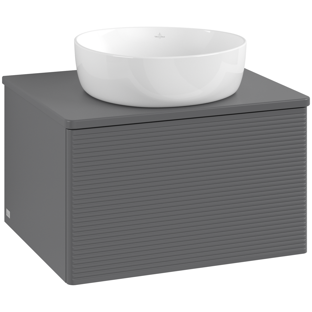 V&B ANTAO SERVANTSKAP 1 SKUFF RILLET 600X360X500 M/KRANHULL ANTRASITT ...