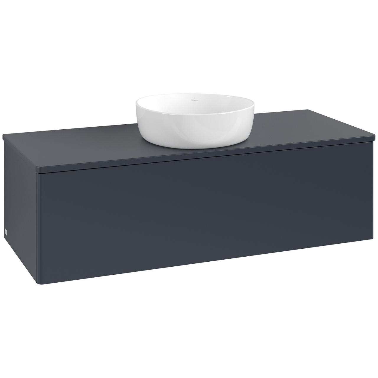 V&B ANTAO SERVANTSKAP 1 SKUFF GLATT 1200X360X500 M/KRANHULL BLÅ