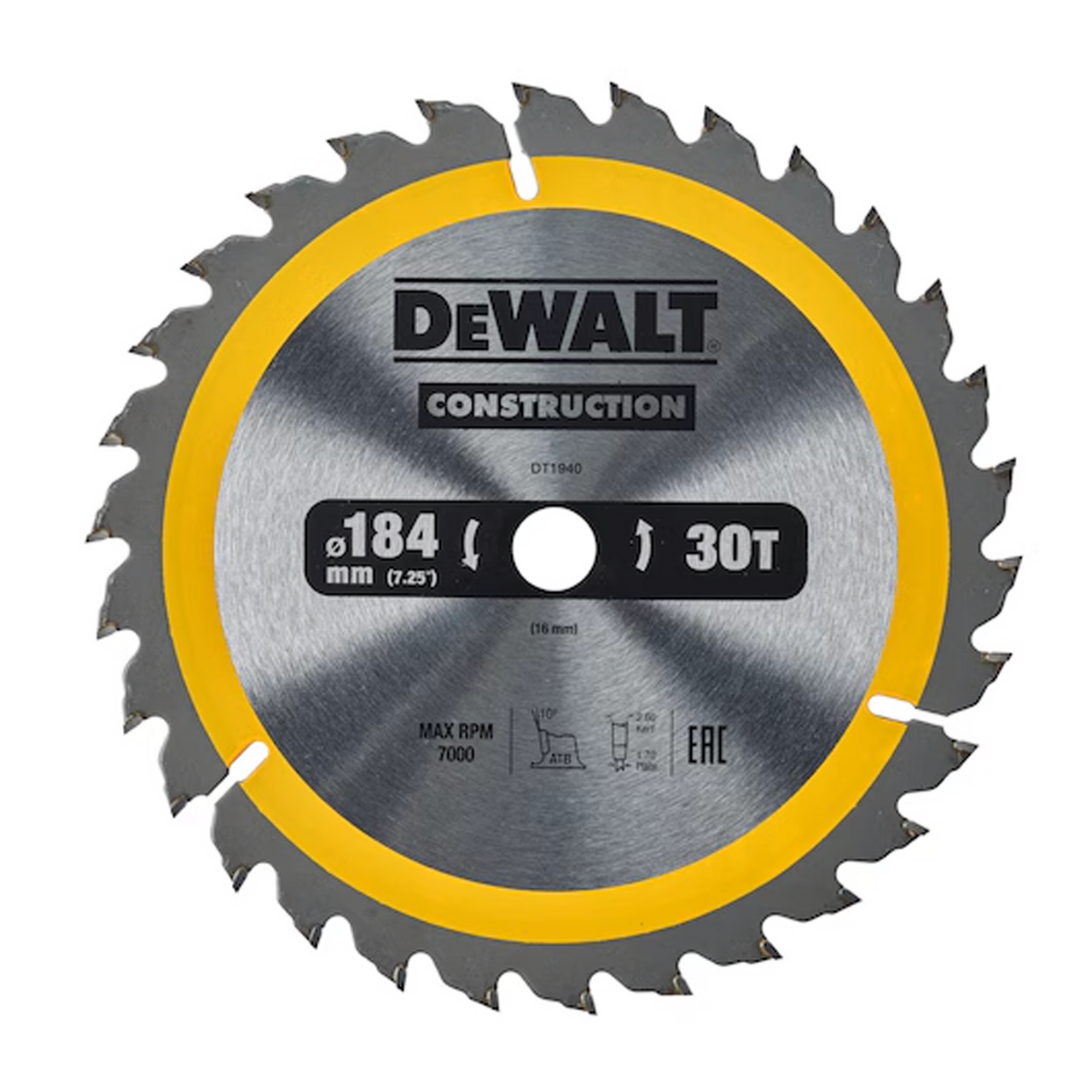 DEWALT SAGBLAD 184X16X30T DT1940 DEWALT