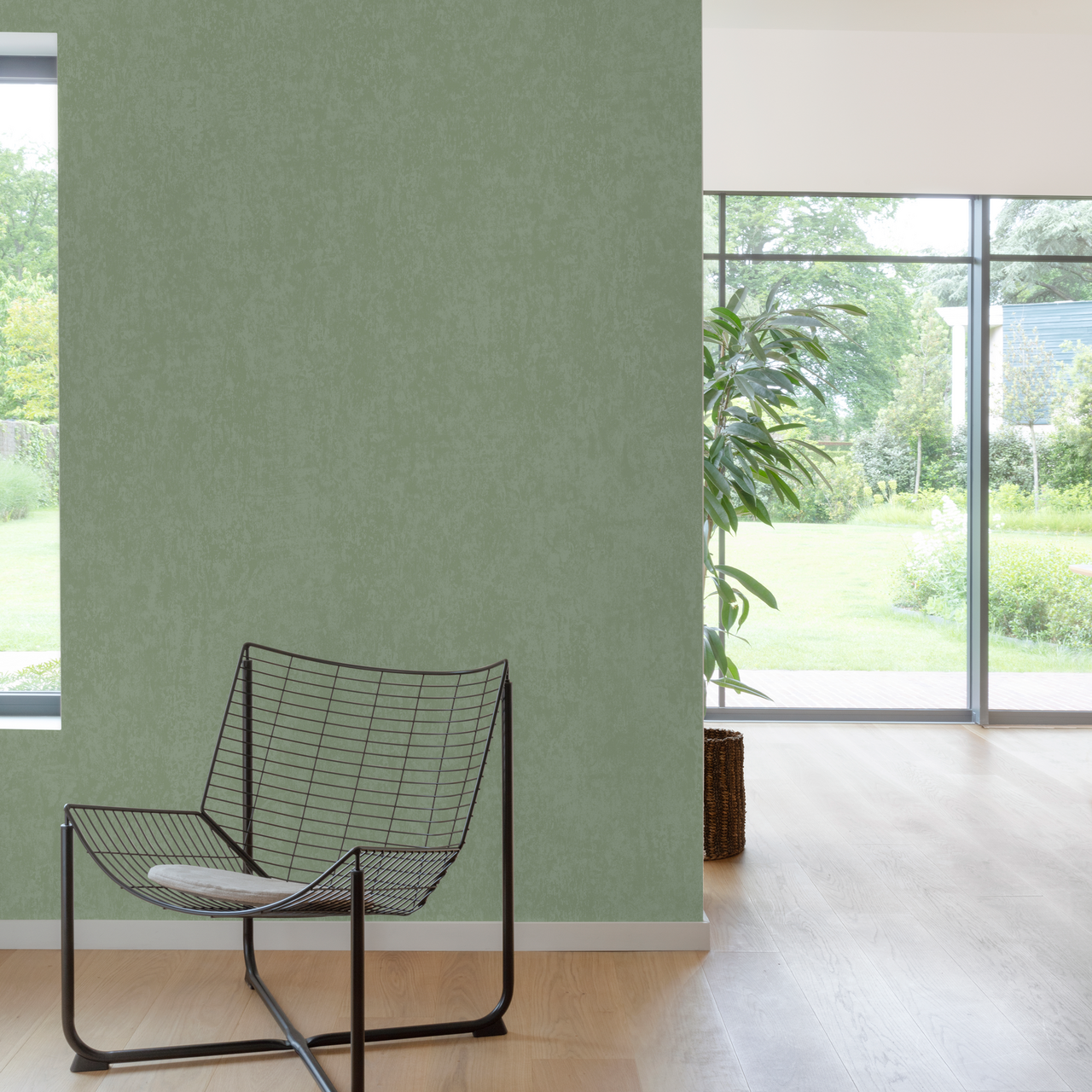 STOREYS MIKAYA VINYLTAPET PLAIN GRØNN 10X0,53M