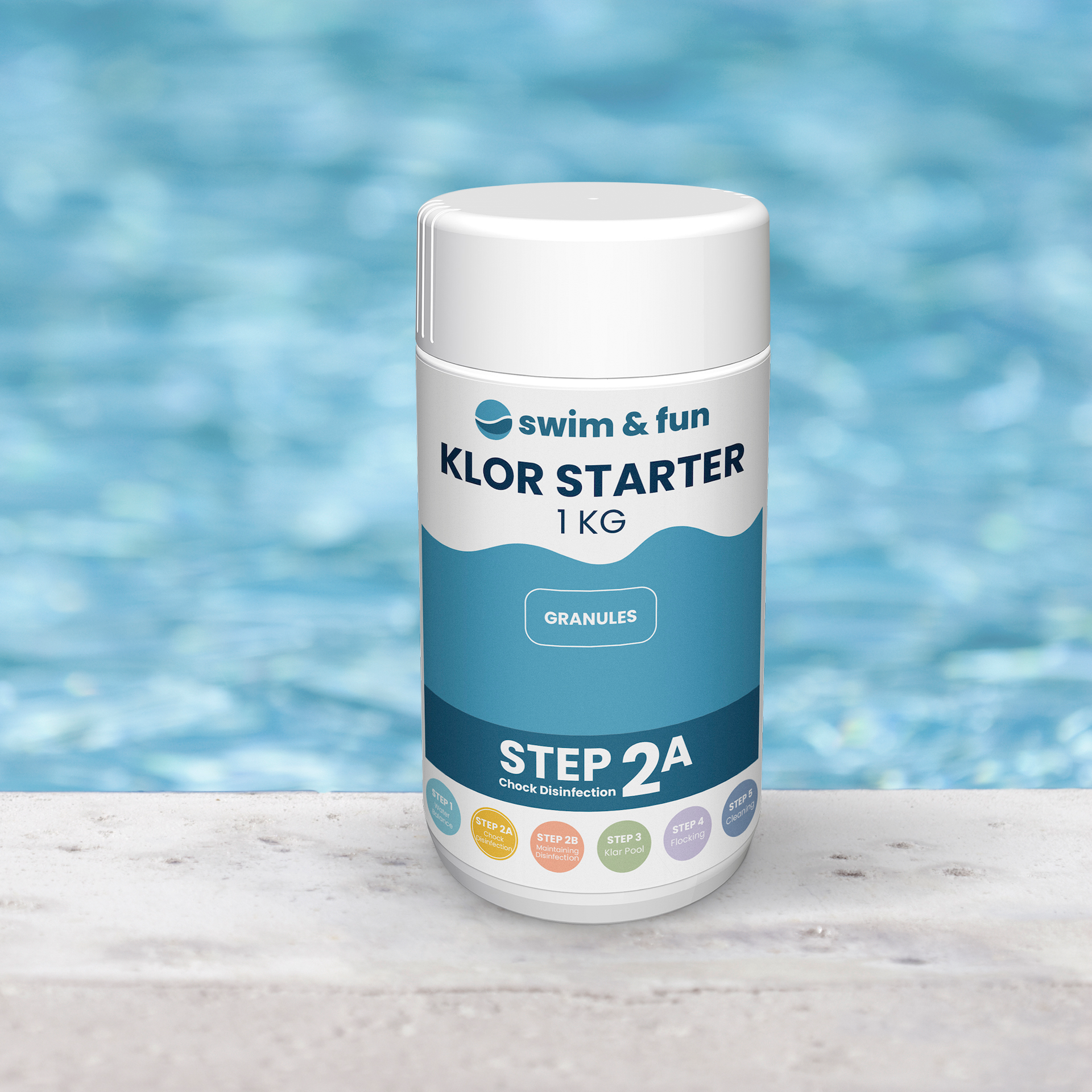 SWIM & FUN KLOR STARTER 1KG GRANULAT