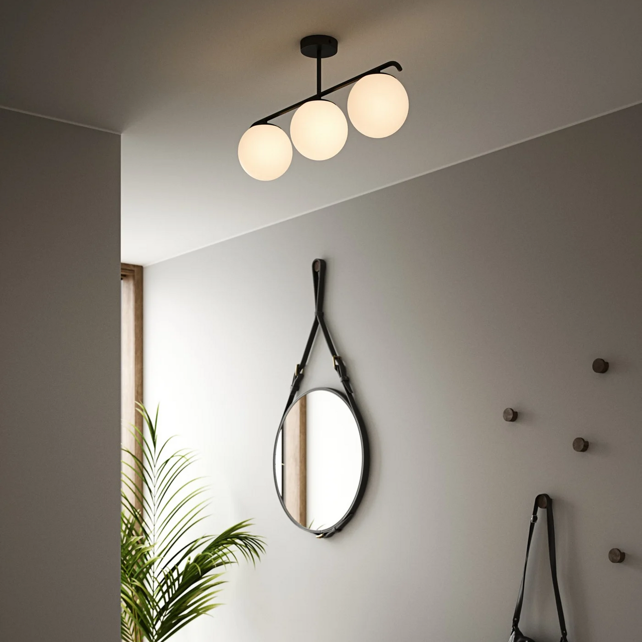 Taklampe Grant 3 lyskilder, svart
