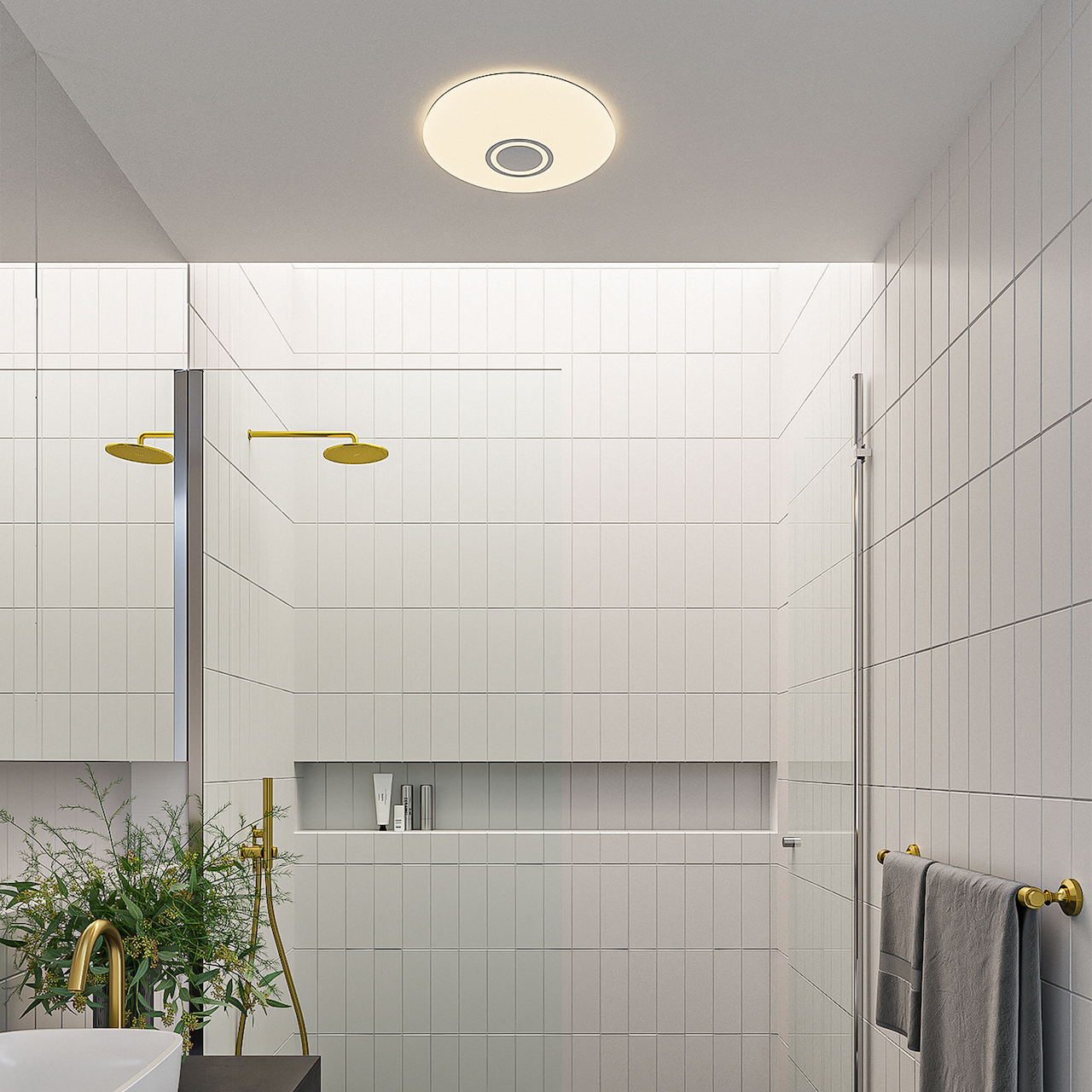 LED-taklampe DJay Smart CCT med høyttaler