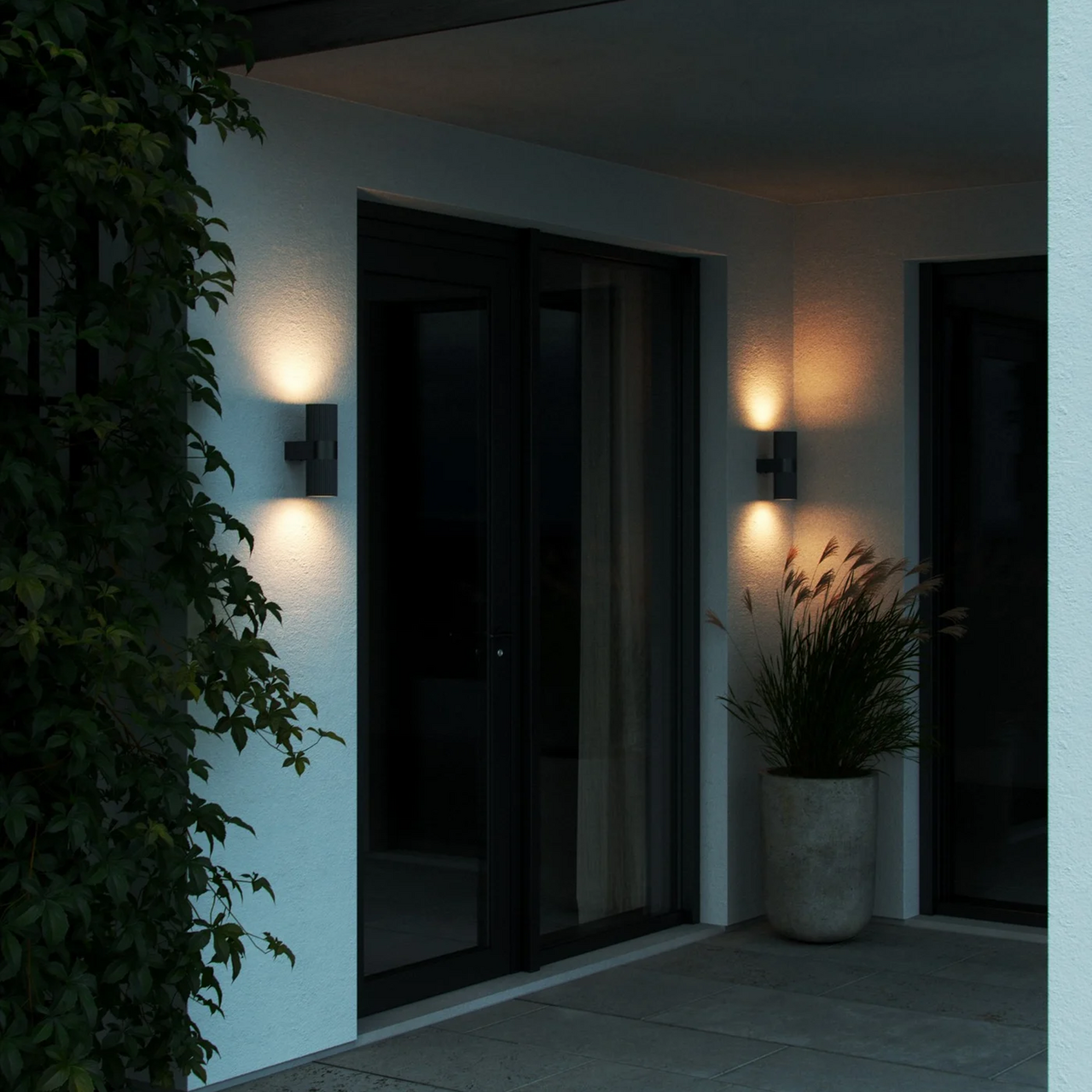 NORDLUX KYKLOP RIPPLE VEGGLAMPE SORT