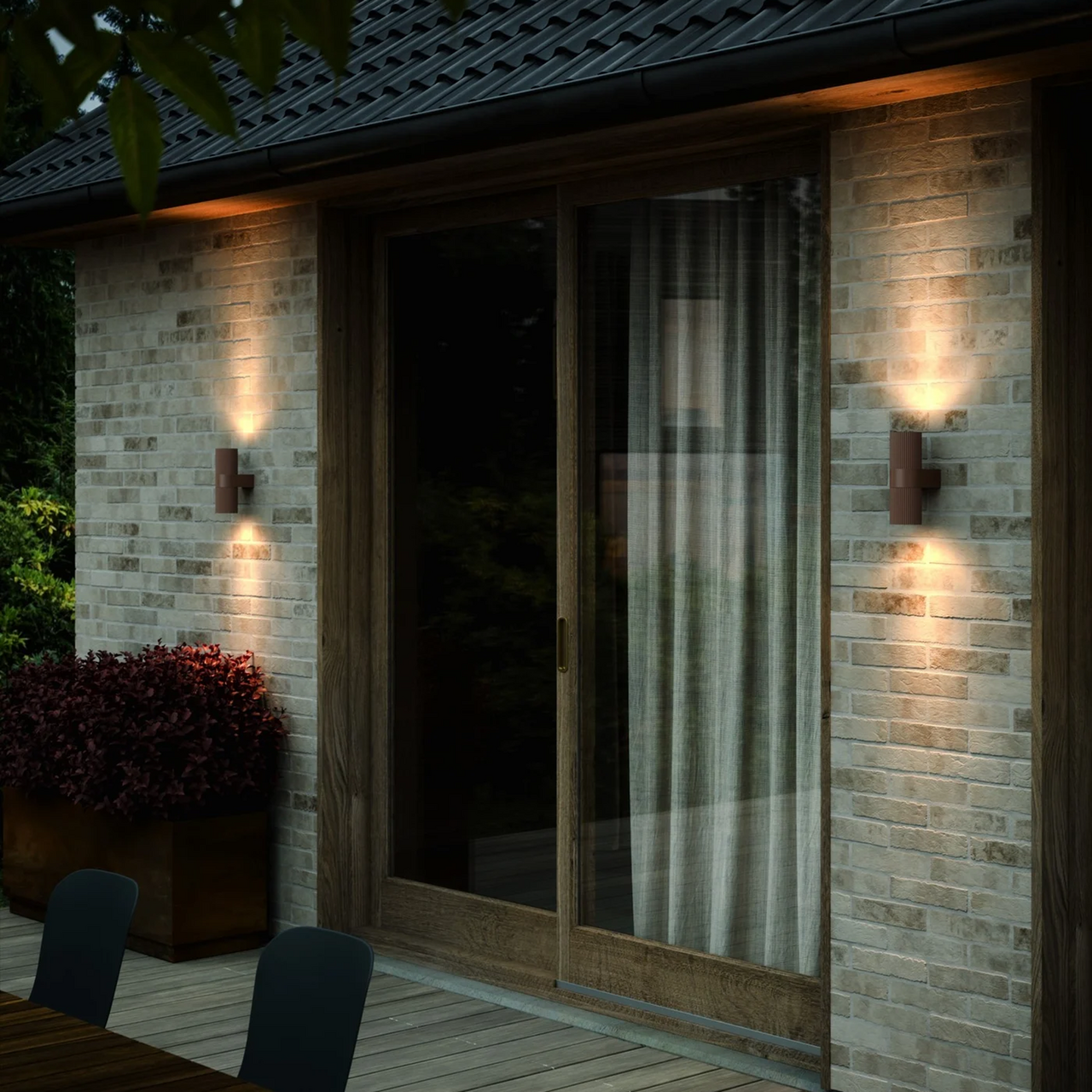 NORDLUX KYKLOP RIPPLE VEGGLAMPE RUSTFARGET