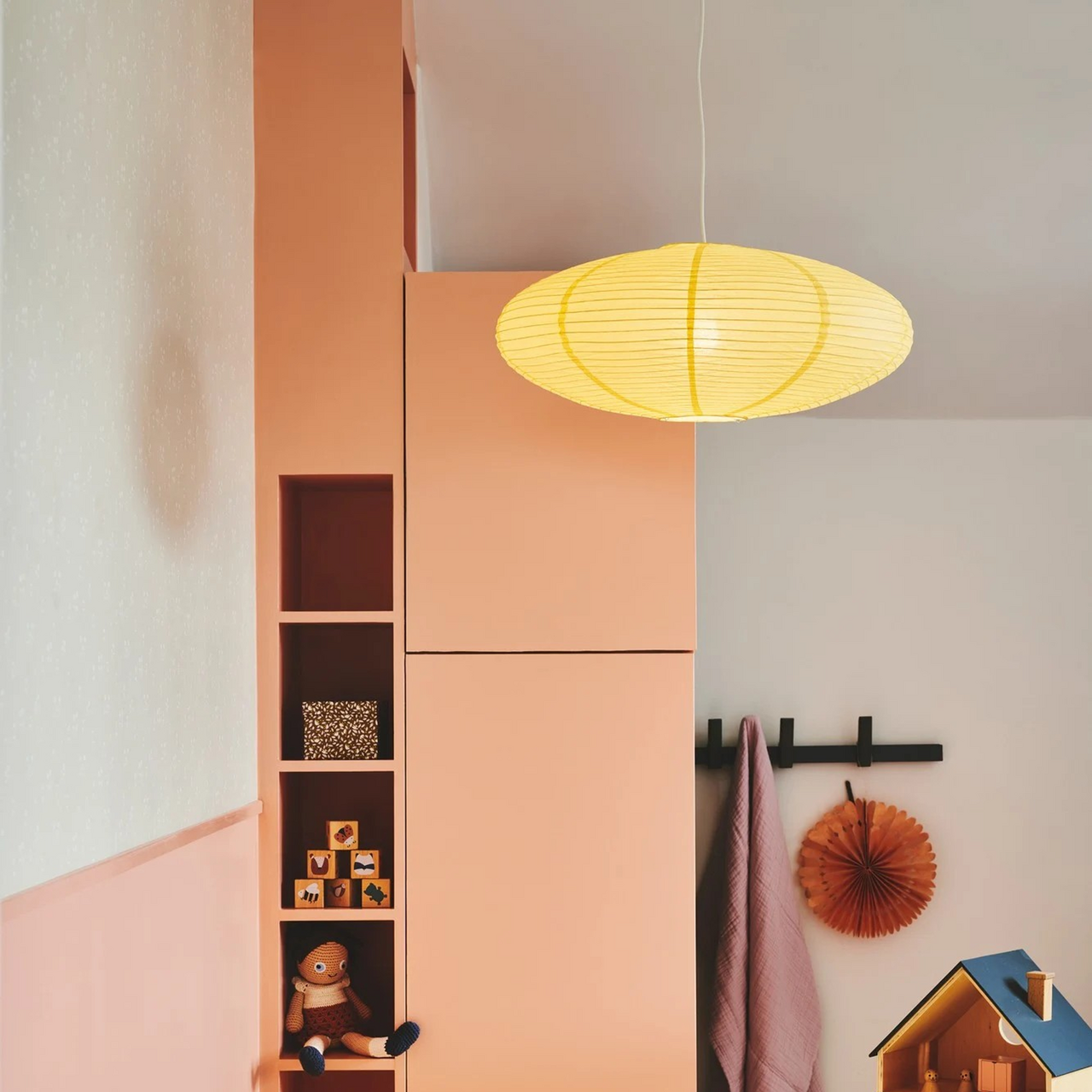 NORDLUX VILLO 60 RISPAPIR LAMPESKJERM GUL