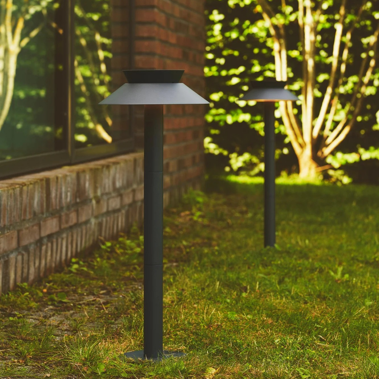 LED-solcellebelysning Justina, bevegelsesdetektor, antrasitt