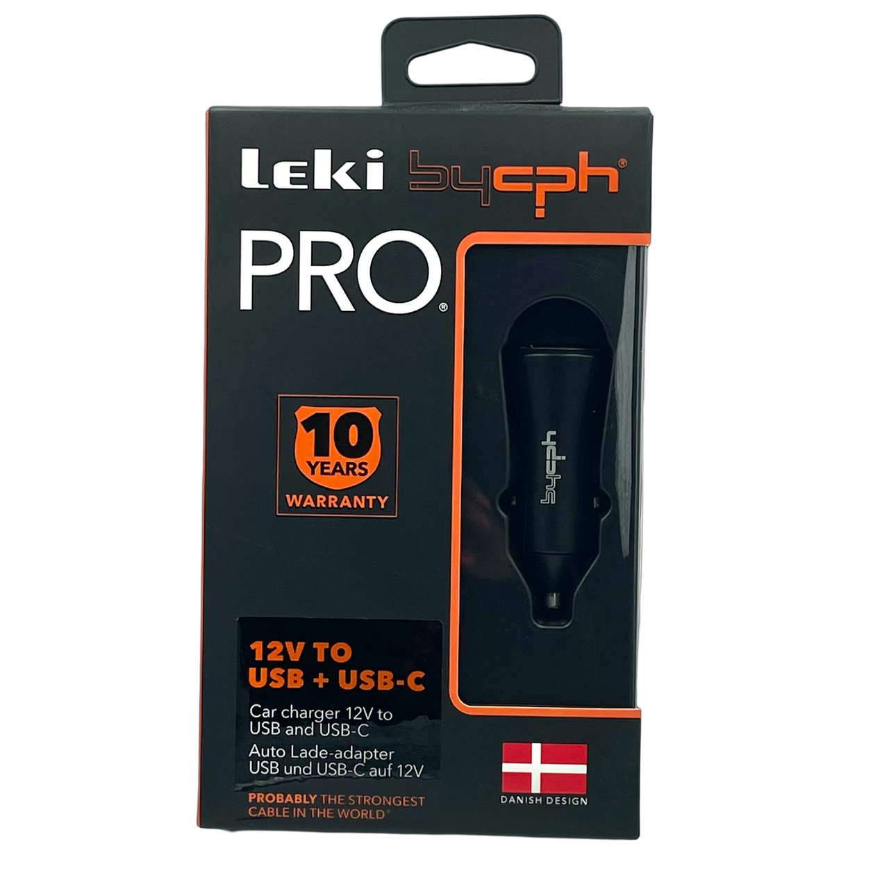 LEKI BYCPH PRO CAR CHARGER 12V TIL USB & USB C