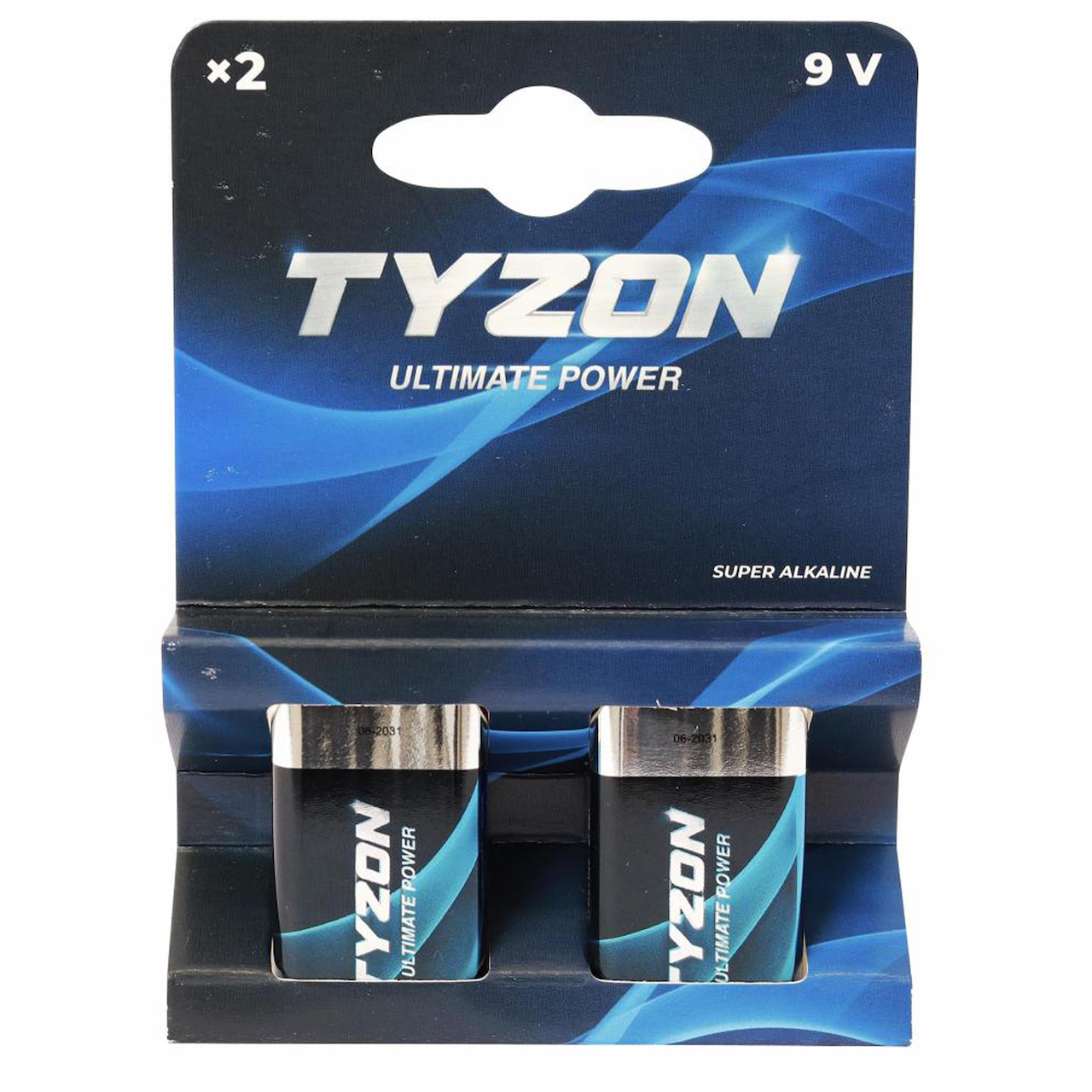 TYZON 9 V SUPERALKALISKE BATTERIER 2-PK.