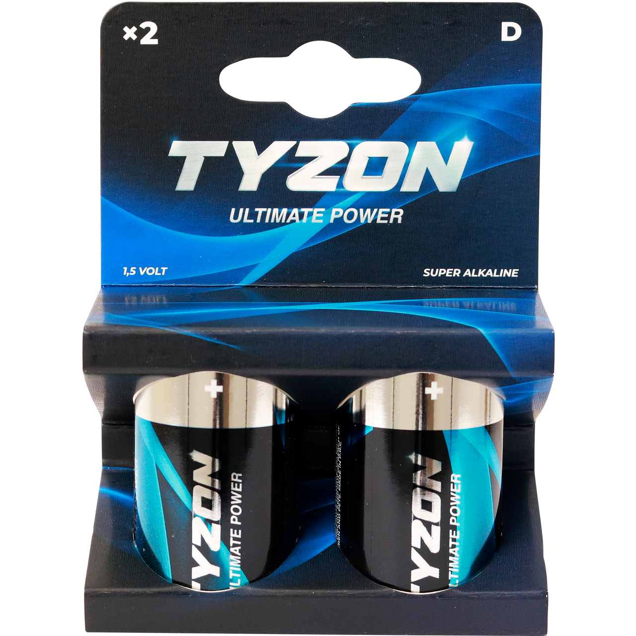 TYZON 1,5 V D SUPERALKALISK BATTERI 2-PK