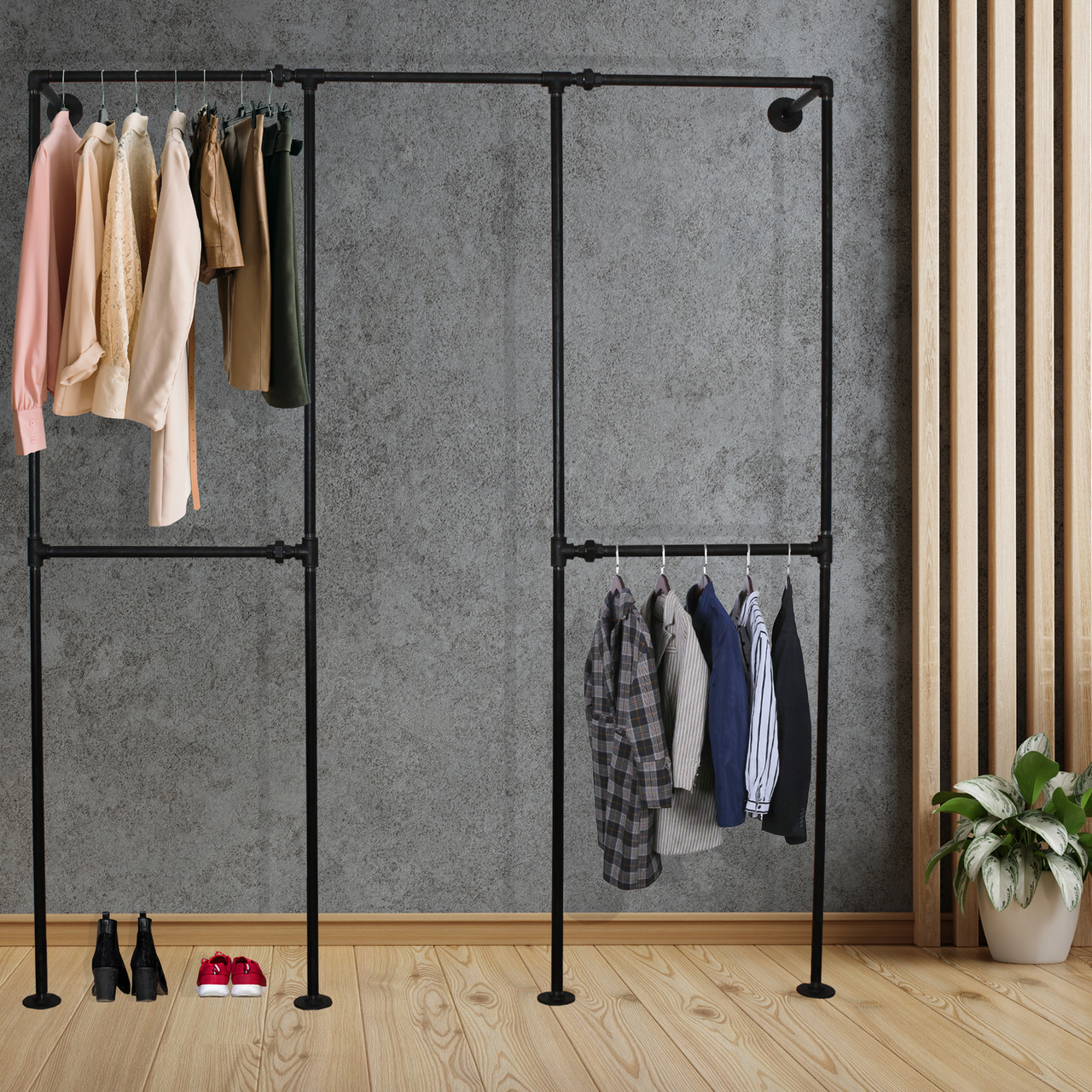 MANHATTAN VEGGHENGT KLESSTATIV 210X285 SORT