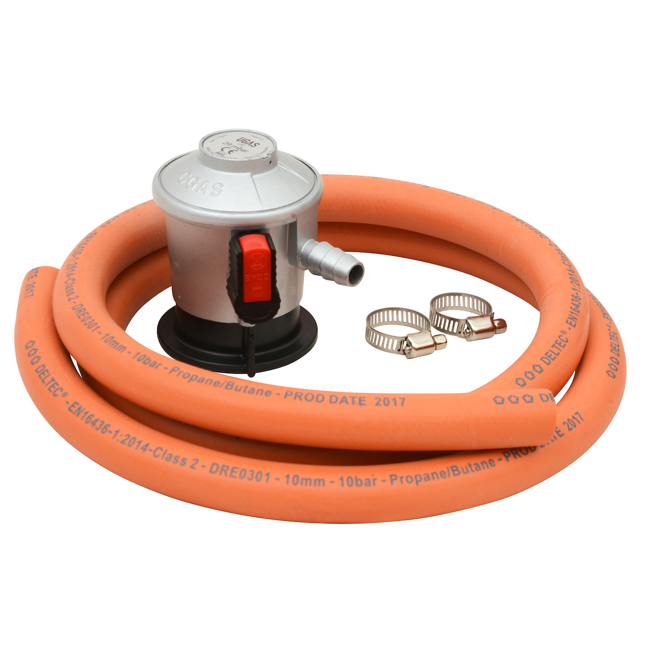 GASSREGULATORSETT 1,5M SLANGE 10MM