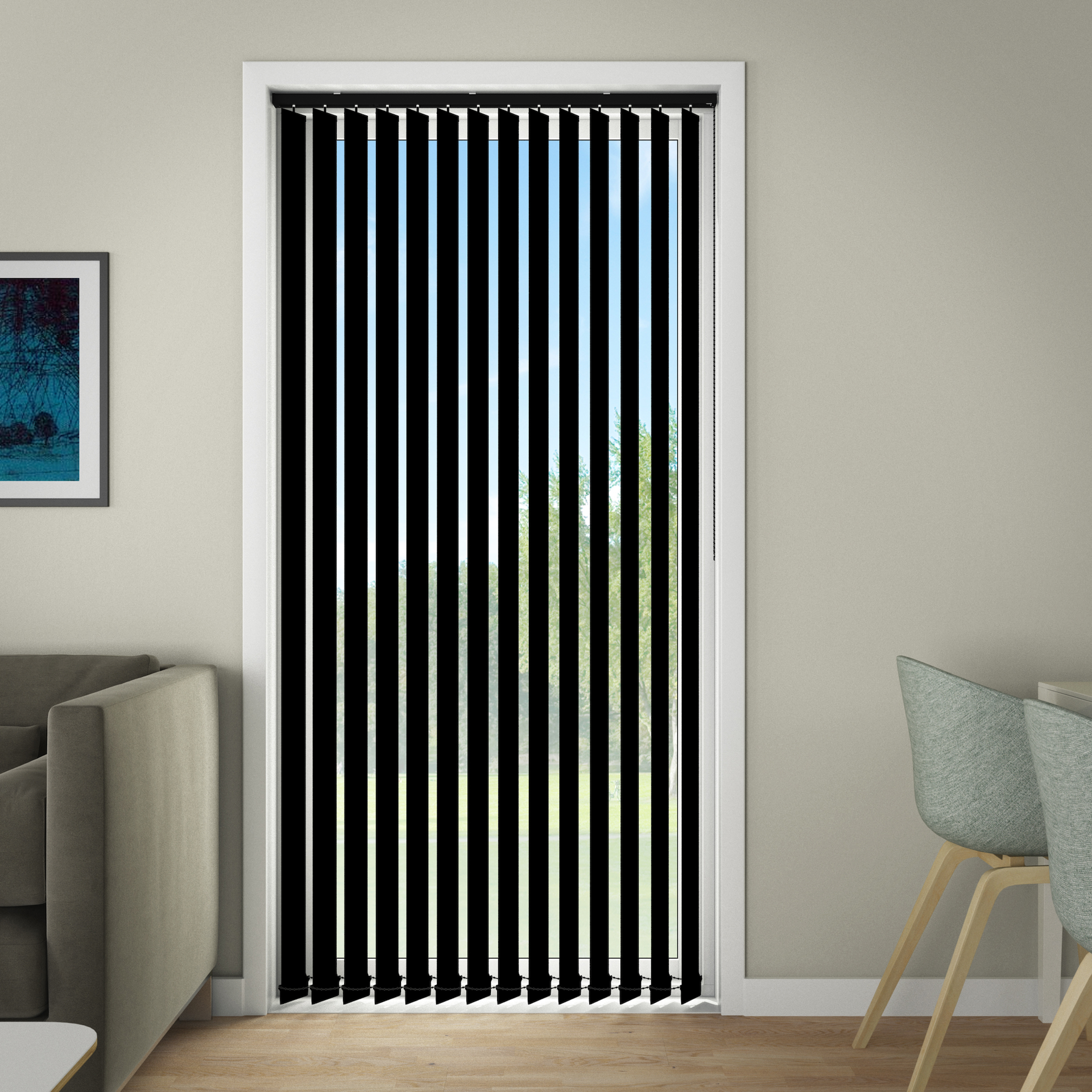 DEBEL LAMELLANLEGG D'LUX LYSDEMPENDE SORT 190X250