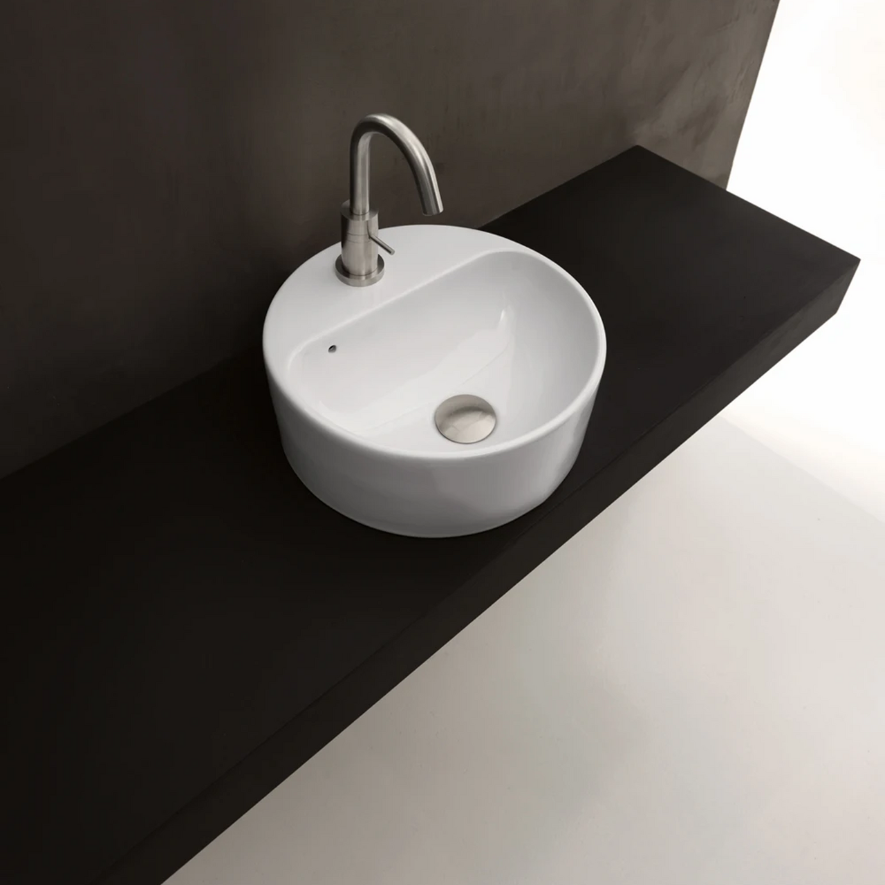 LAVABO AXA RONDO 1035 NORMAL PORSELEN SERVANT HVIT