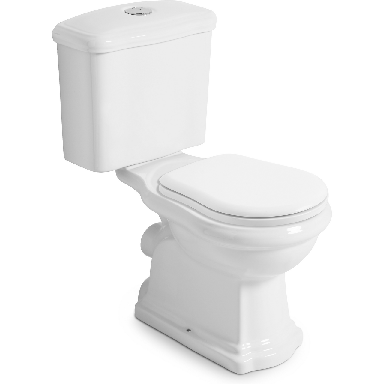 LAVABO RETRO MONOBLOCCO TOALETT M/P-LÅS HVIT