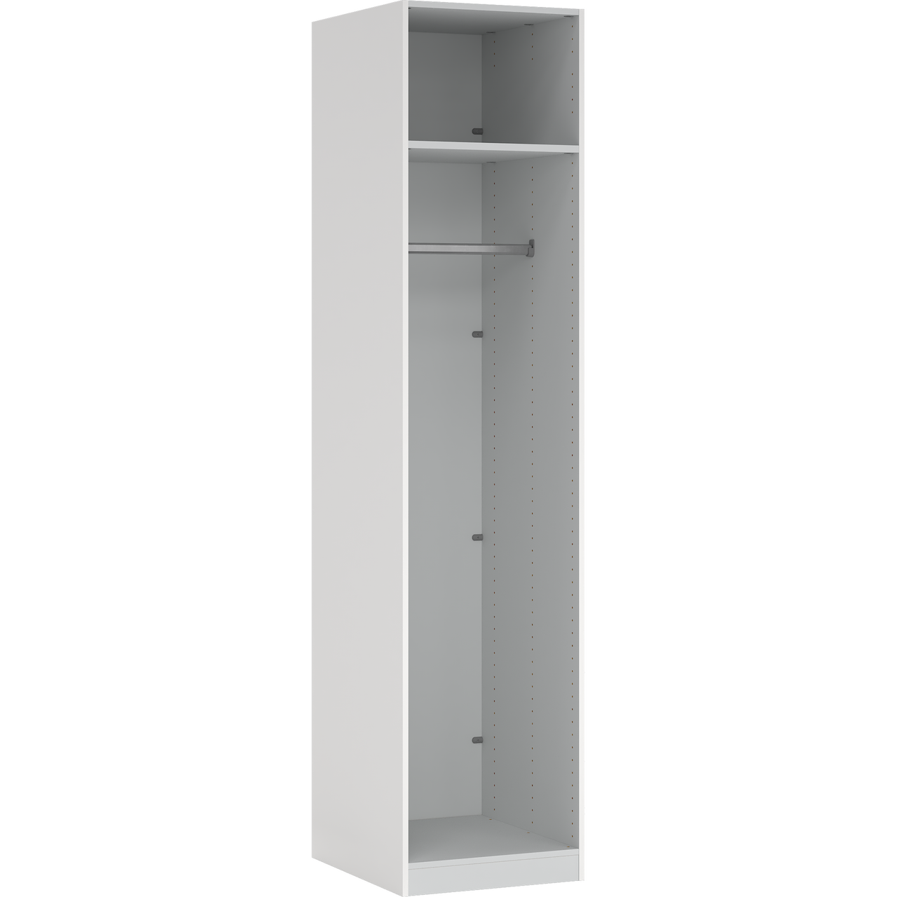 LIND NEST GARDEROBESKAP 50X220X60CM HVIT UTEN DØR