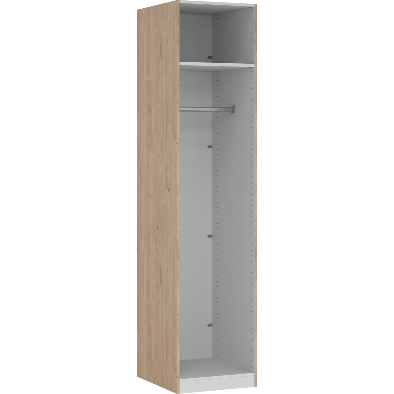 LIND NEST GARDEROBESKAP 50X220X60CM EIK UTEN DØR