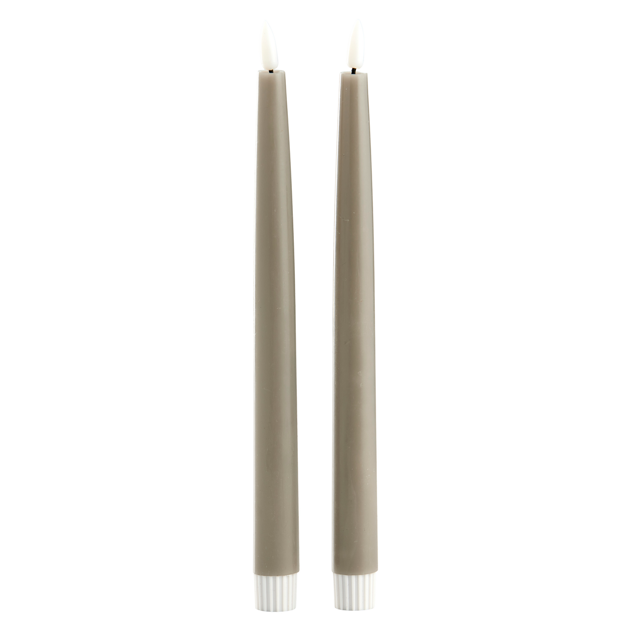 DAY LED LYS M/3D FLAMME 2STK 29CM GRÅ