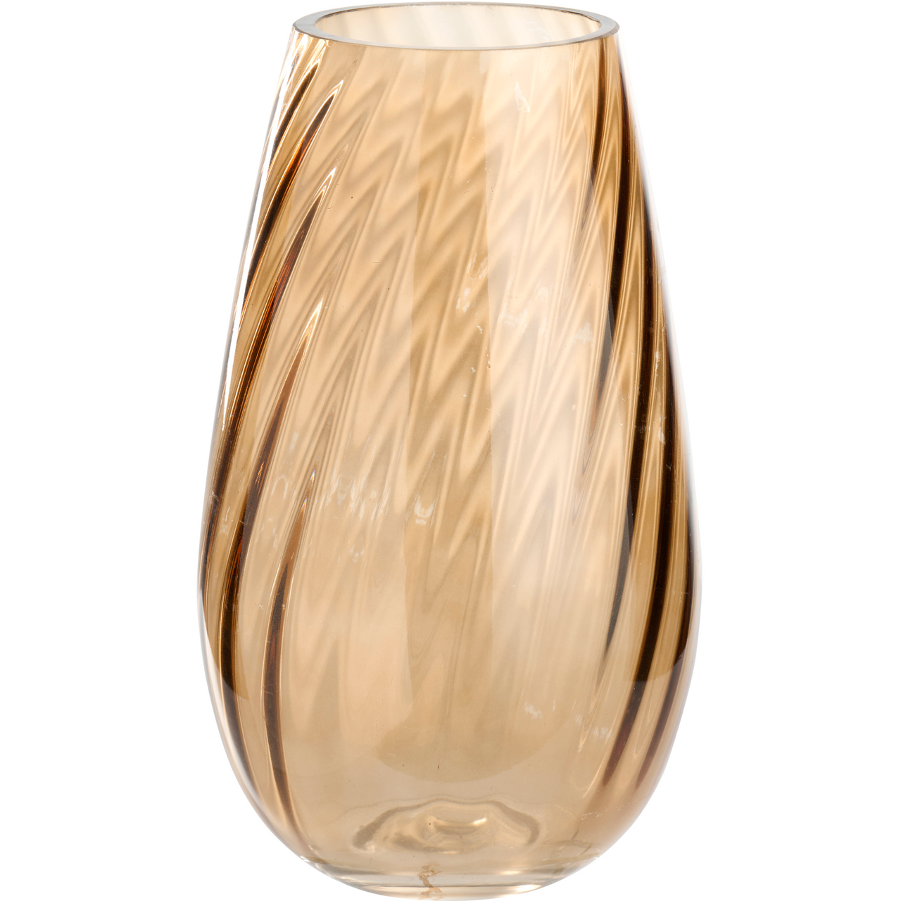 DAY VASE OVAL Ø14.5CM H25CM GLASS BRUN