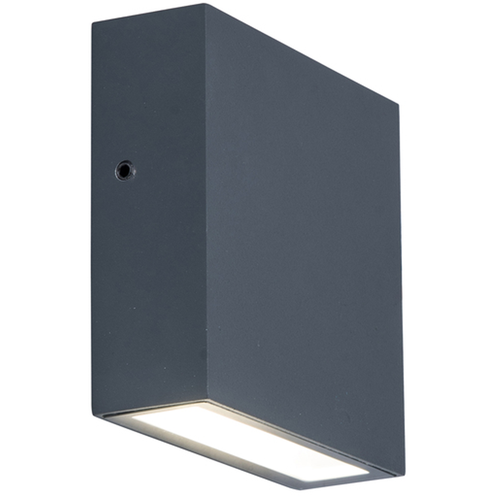 LUTEC ARCHITECTURAL GEMINI XF MØRK GRÅ VEGGHENGT LAMPE