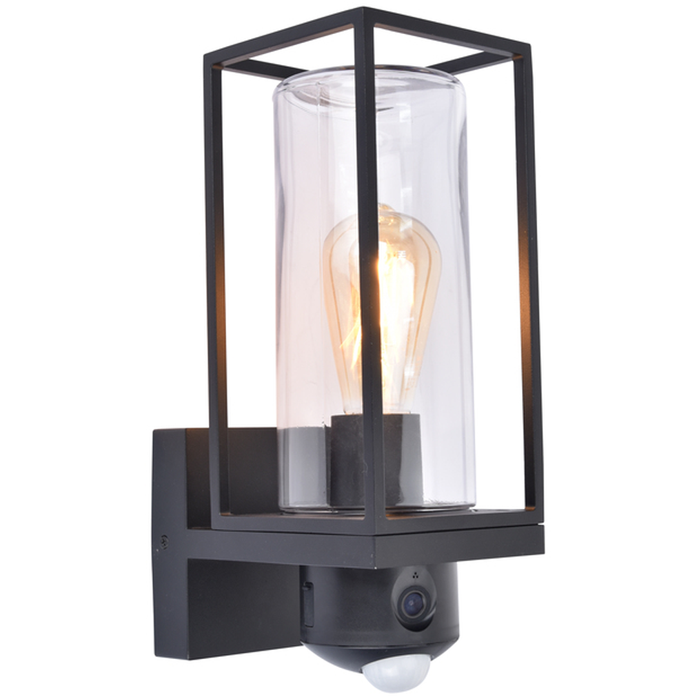 LUTEC SECURITY FLAIR VEGGLAMPE MATT SORT
