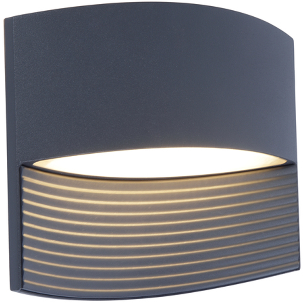 LUTEC ARCHITECTURAL LOTUS VEGGHENGT LAMPE MØRK GRÅ