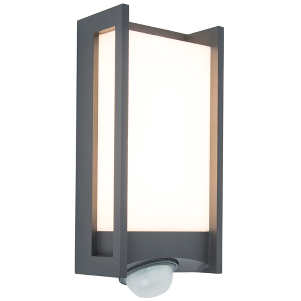 QUBO utendørs LED-vegglampe, mørkegrå, høyde 27 cm, IP54