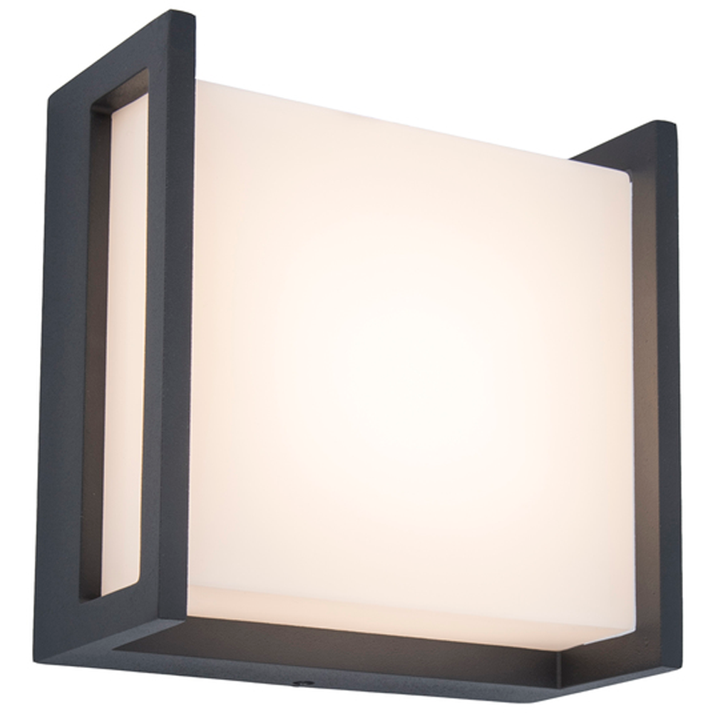 LUTEC ARCHITECTURAL QUBO VEGGHENGT LAMPE MØRK GRÅ