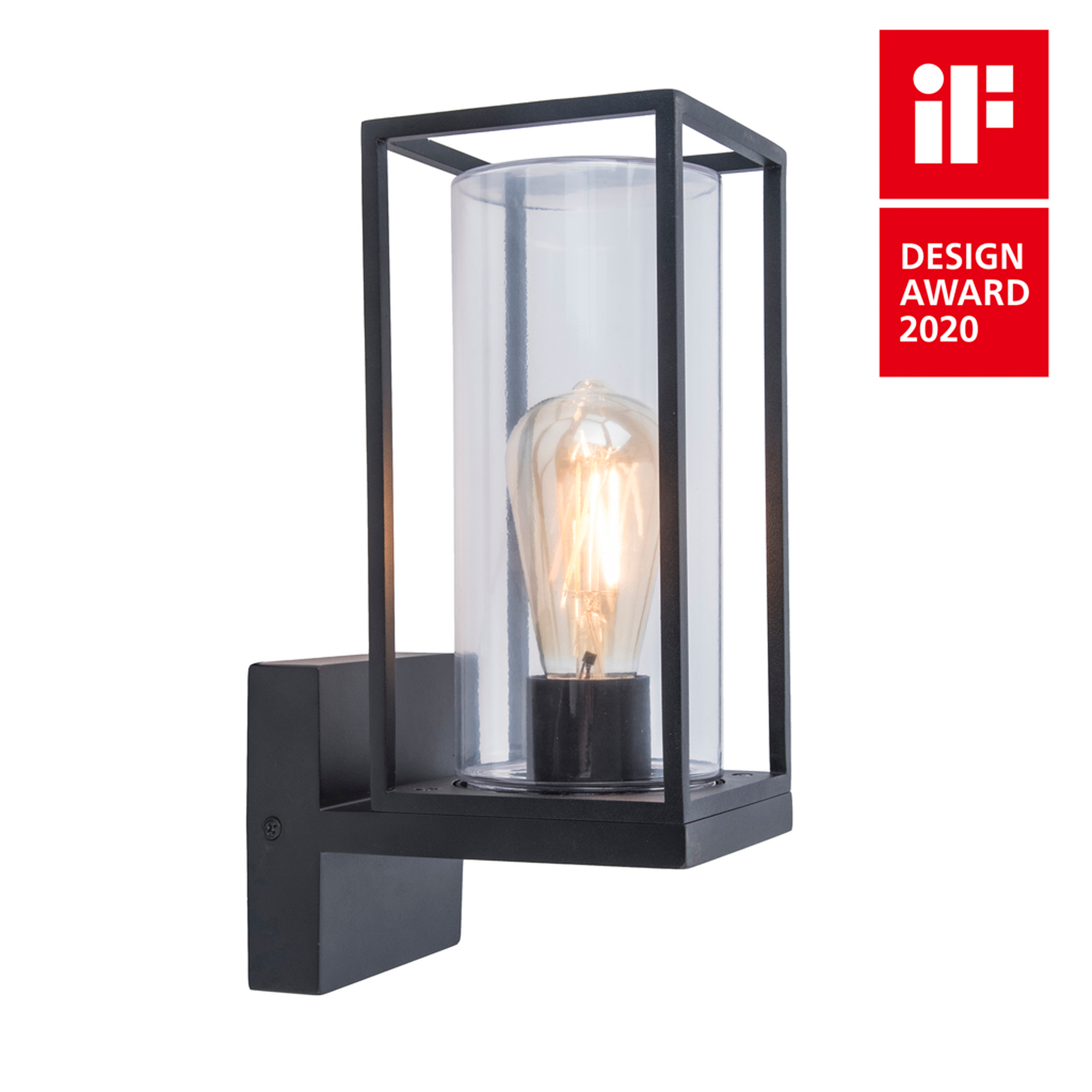 LUTEC TRADITION FLAIR VEGGLAMPE UP MATT SORT