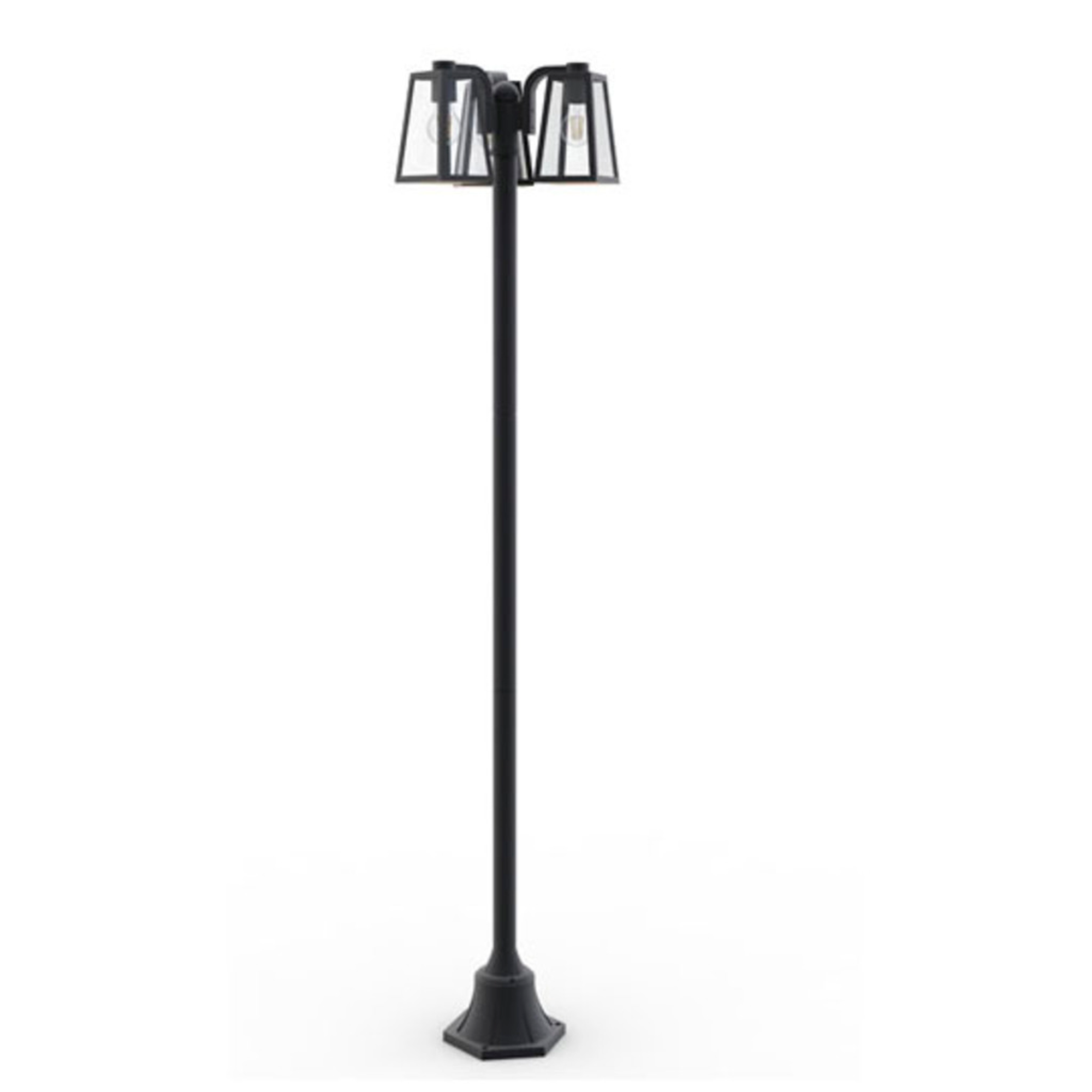 LUTEC TRADITION FIA LYKTESTOLPE 3XE27 MATT SORT