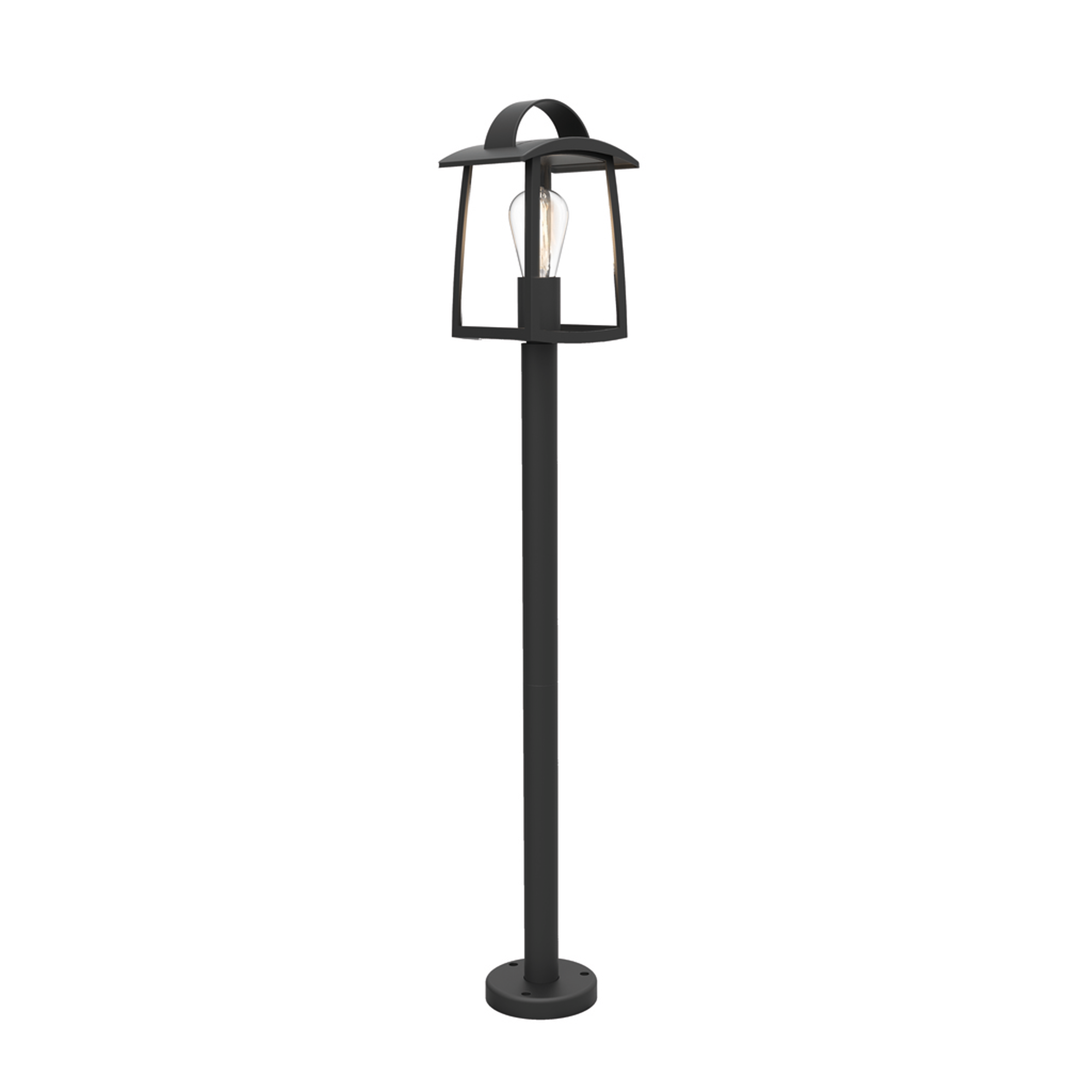 Veilampe KELSEY, svart, høyde 104 cm, metall, IP44, E27
