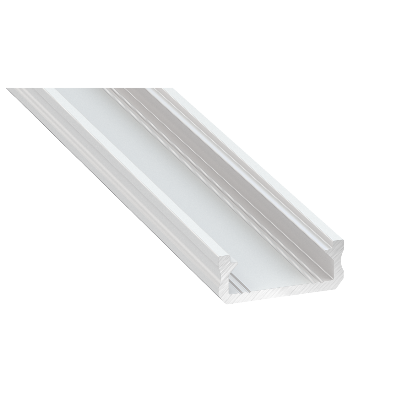 ELITECH ALU PROFIL HVIT 200X6,3X16MM INKL LOKK - ENDELOKK OG 2 KLIPS