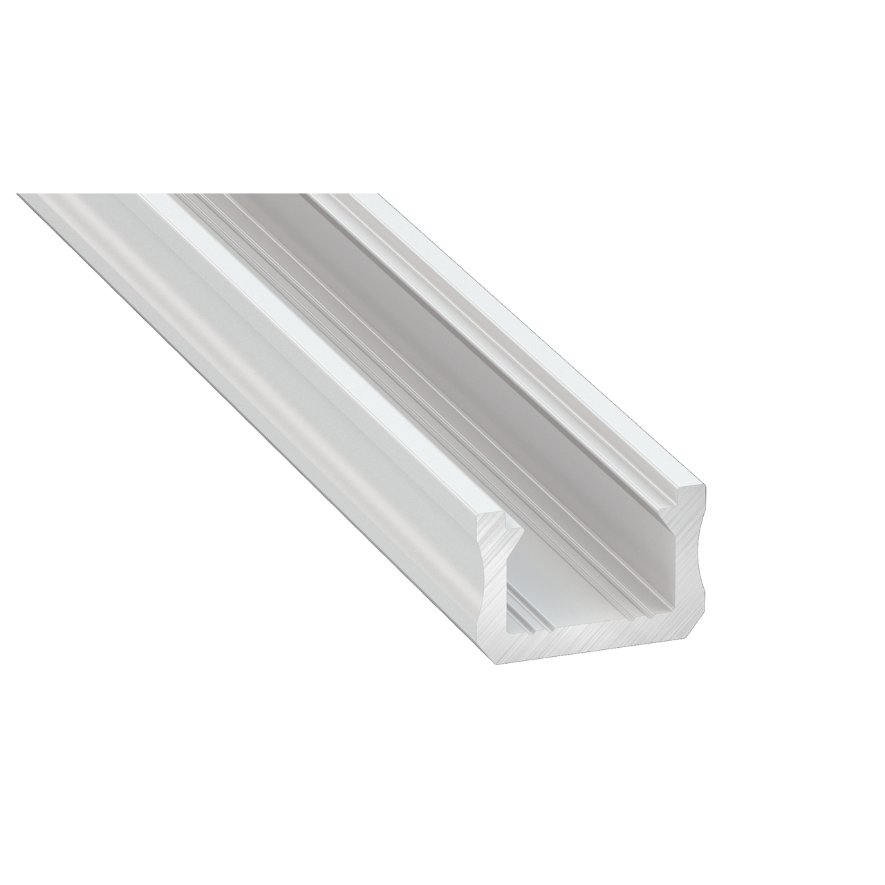 ELITECH ALU PROFIL HVIT 200X8X12MM INKL LOKK - ENDELOKK OG 2 KLIPS
