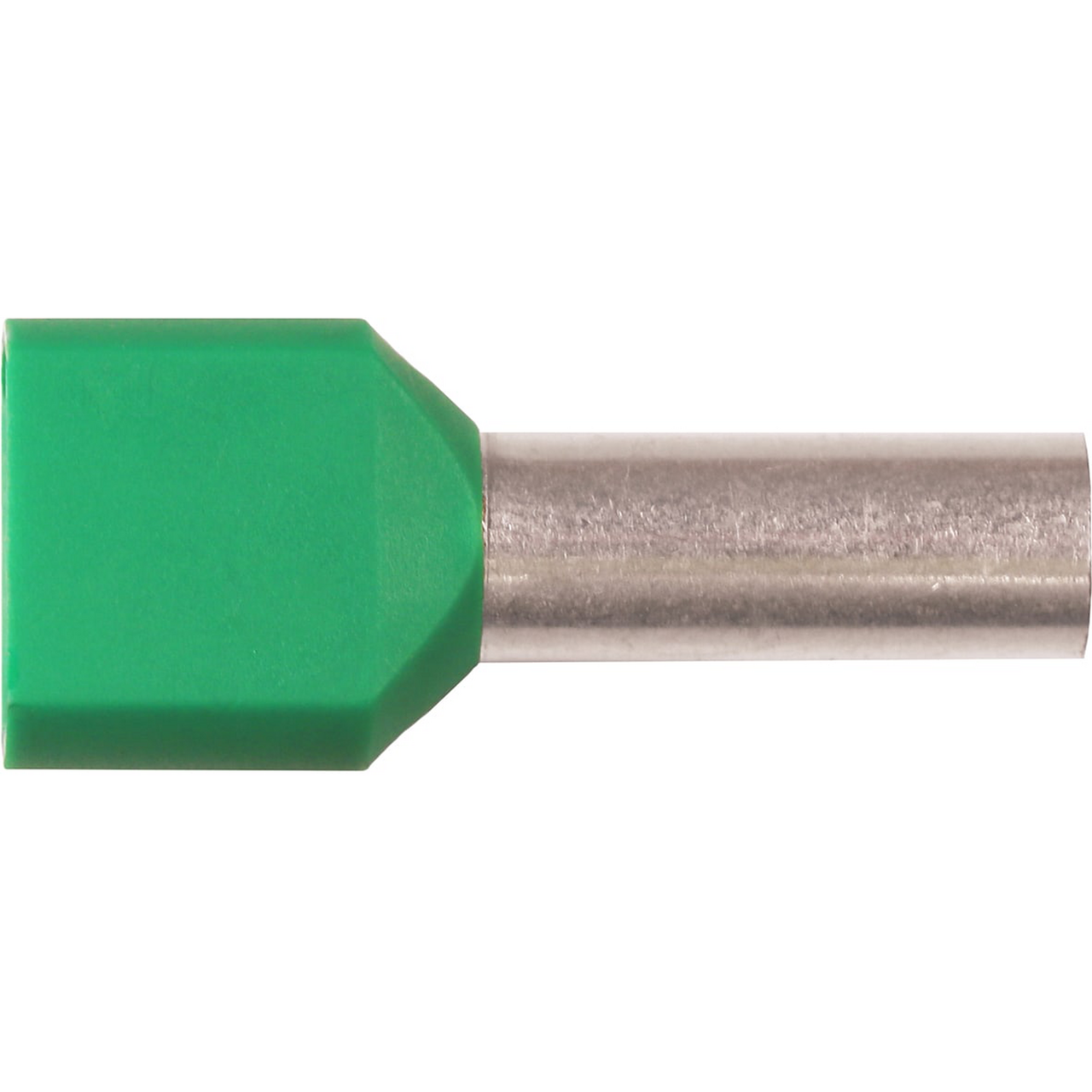 ELITECH ENDEHYLSE ISOLERT DOBBEL 16MM2 18MM GRØNN 10STK