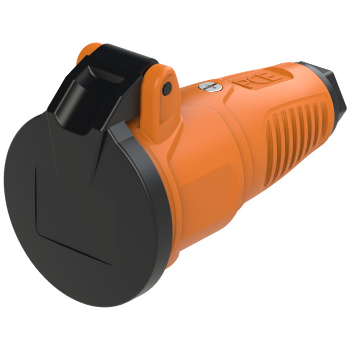 SKJØTEKONTAKT M-JORD PVC ORANGE | Megaflis.no