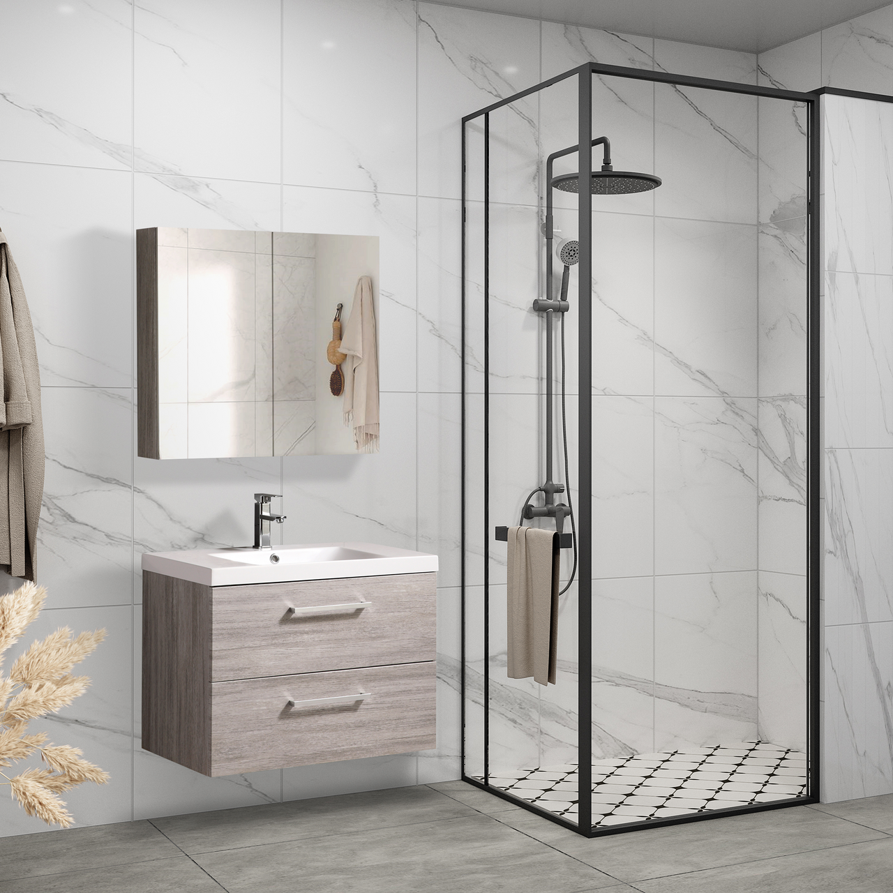 LIND LUXURY 80 GRÅ SERVANTSKAP