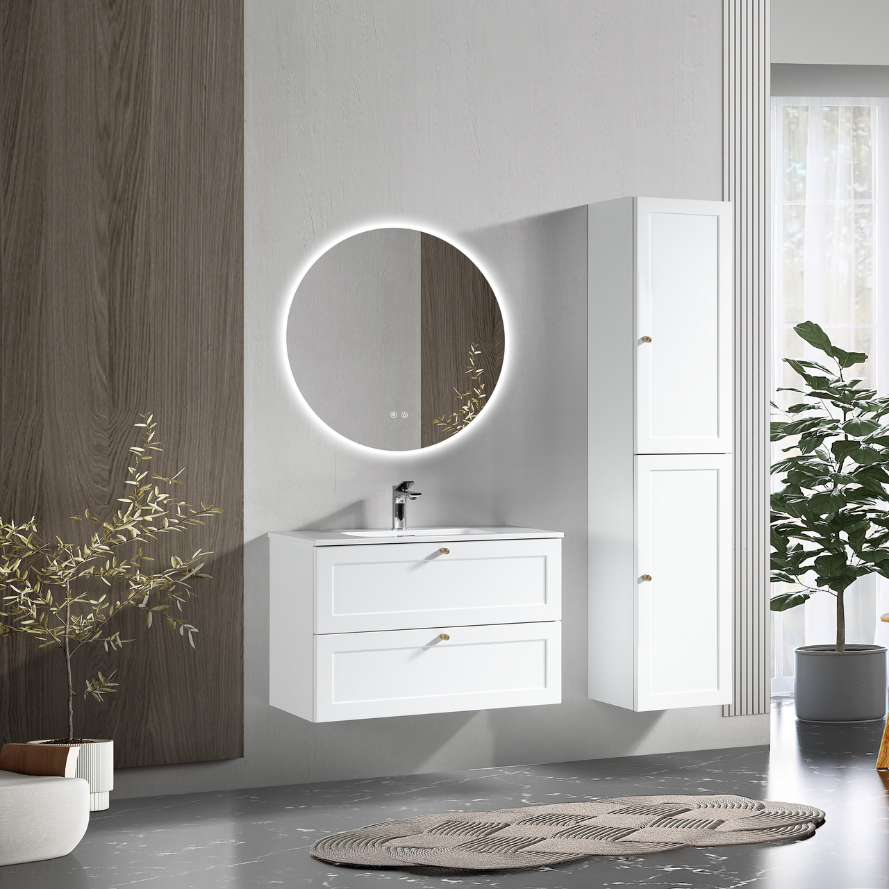 LIND COMFORT SERVANTSKAP 80 HVIT