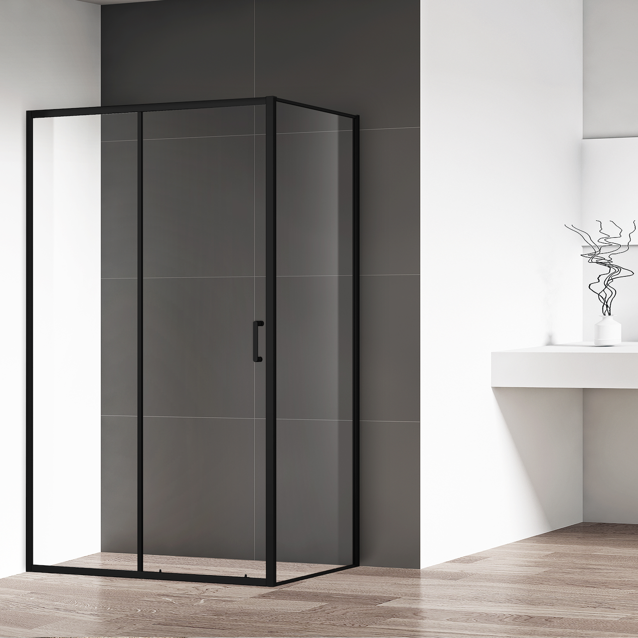 CELESTE FASTO SIDEVEGG 88.5-90 CM M/ SIKKERHETSFOLIE, SORT