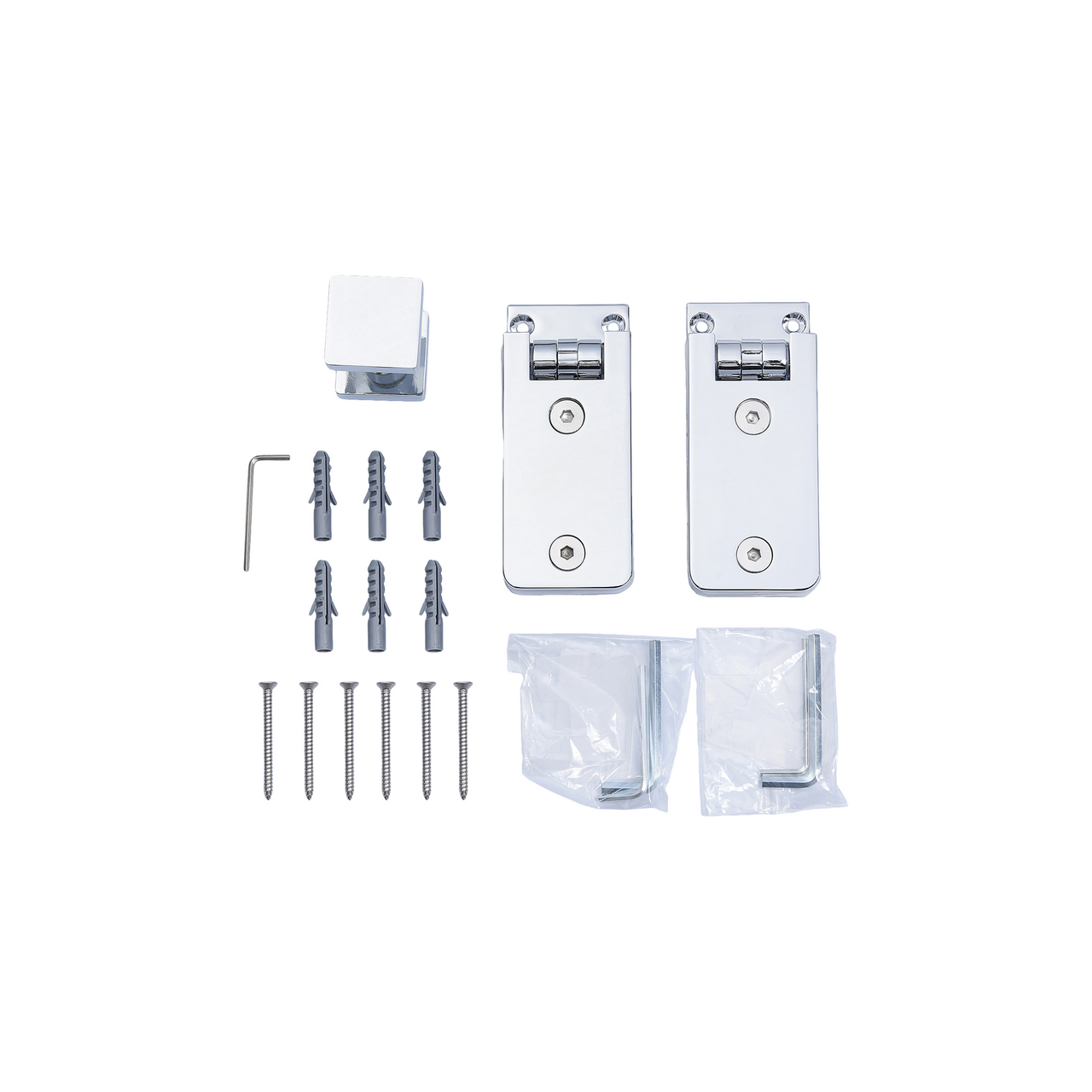 CELESTE VETRO BESLAGSETT DØR 2STK KROM