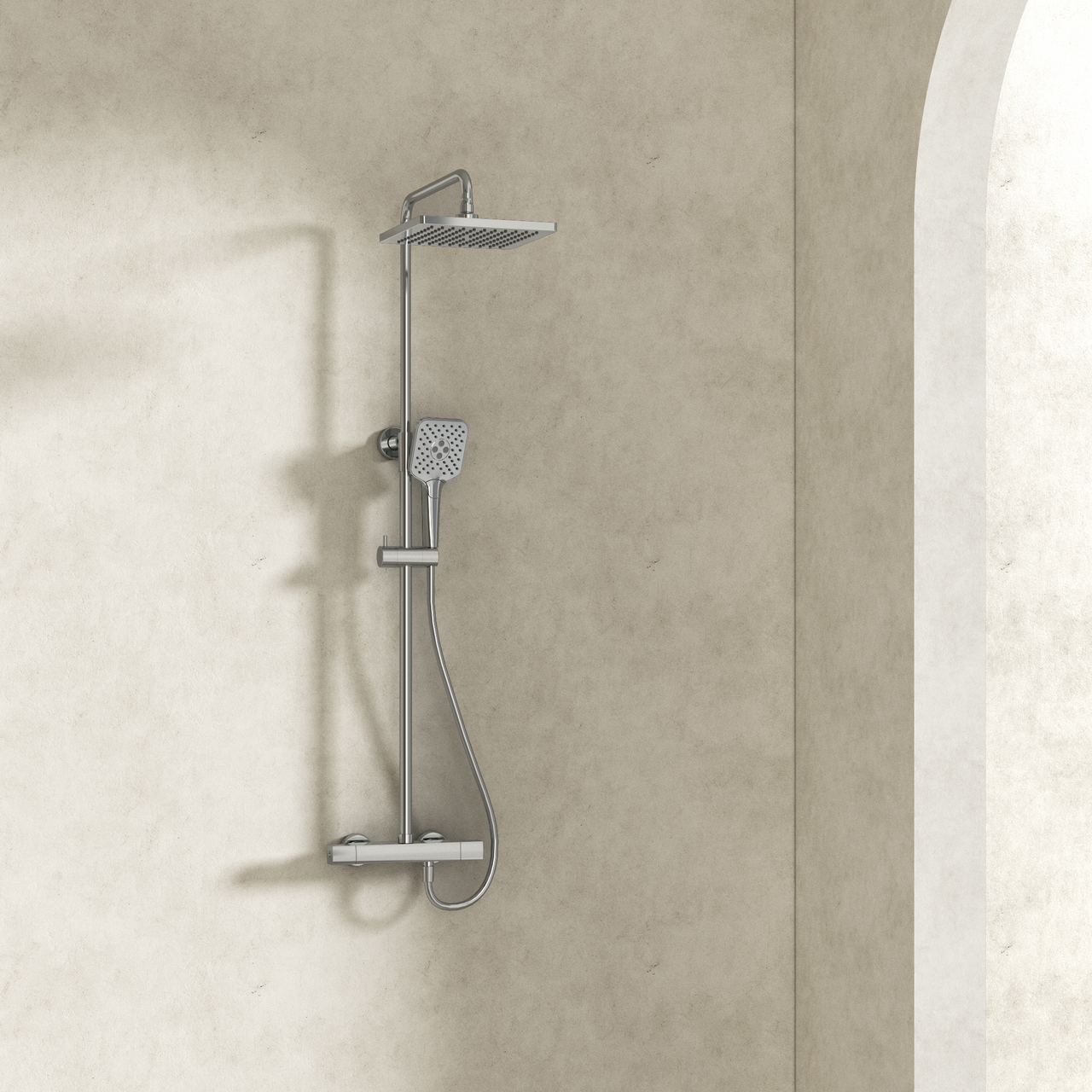 CELESTE STONE DUSJSETT M/DUSJTERMOSTAT KROM