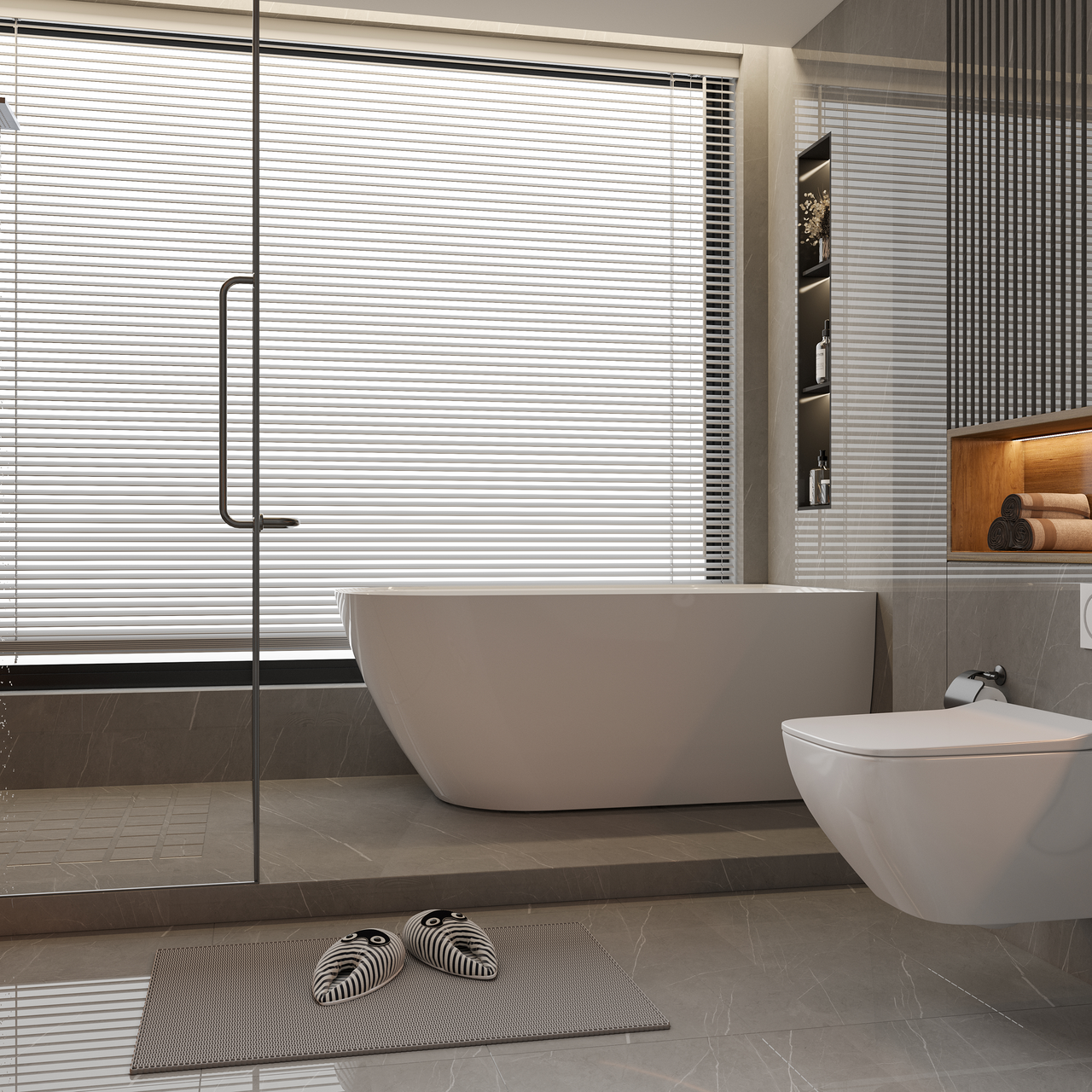 CELESTE UDINE BADEKAR 153X81 HØYRE