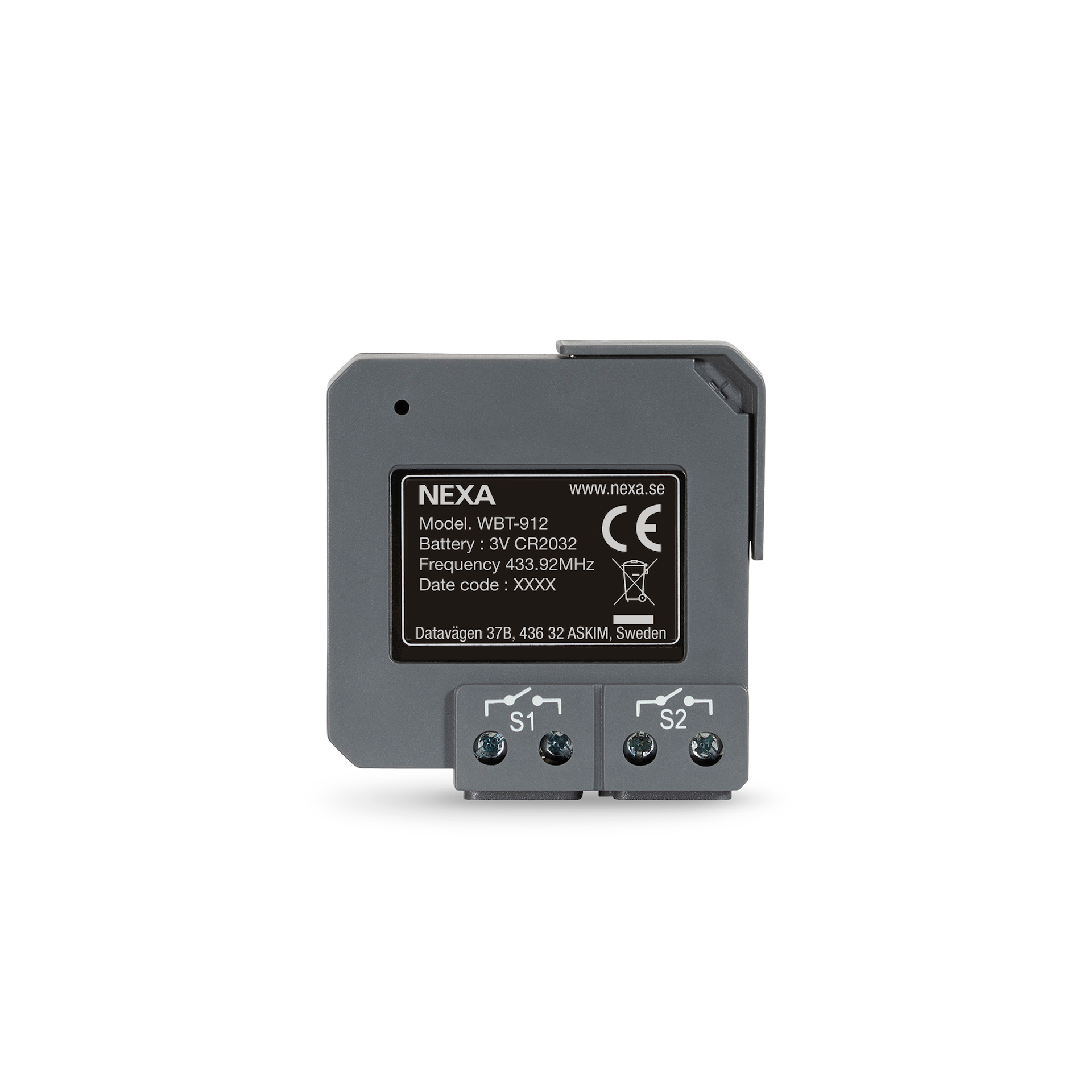 NEXA TRÅDLØS 2-KANALS SENDER WBT-912