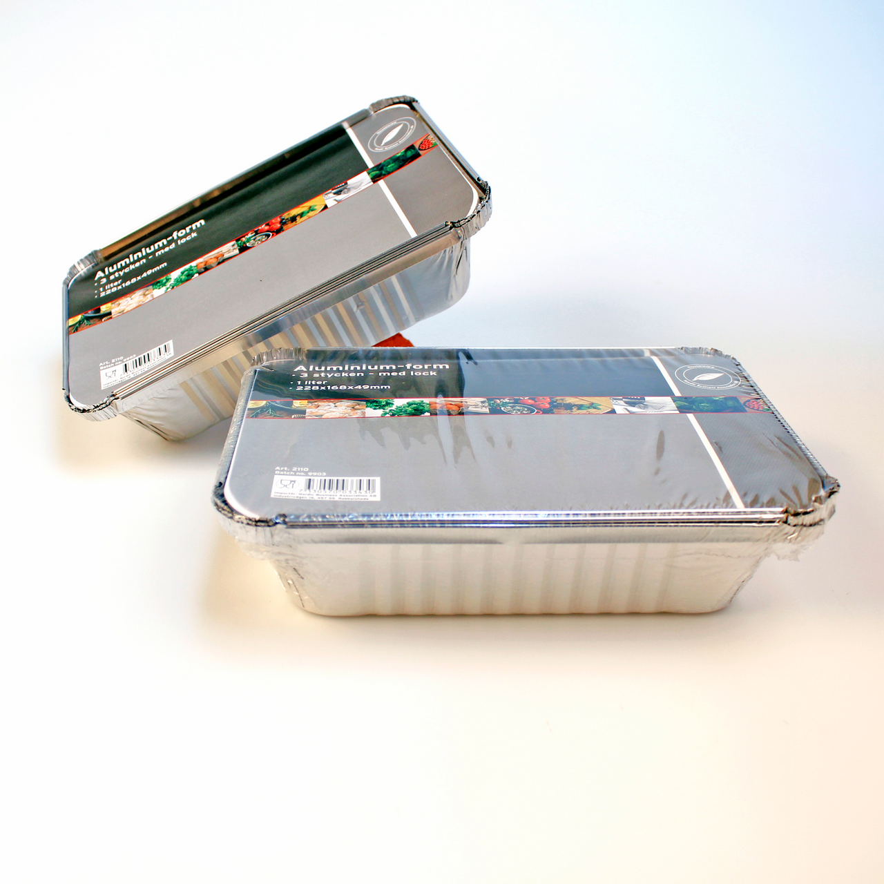 ALUMINIUMFORM 1L M/LOKK 3-PK
