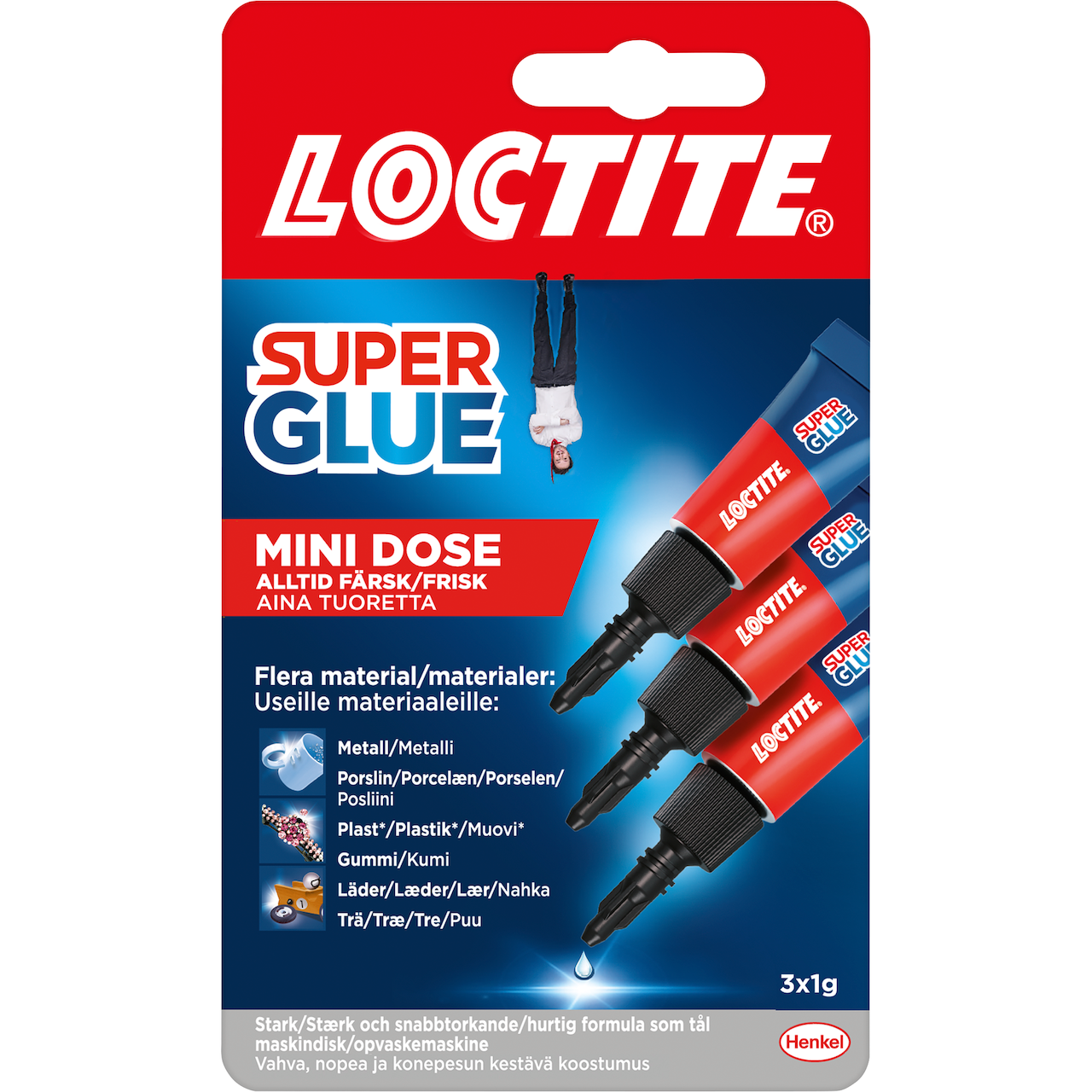 LOCTITE SUPER GLUE MINI DOSE 3X1G